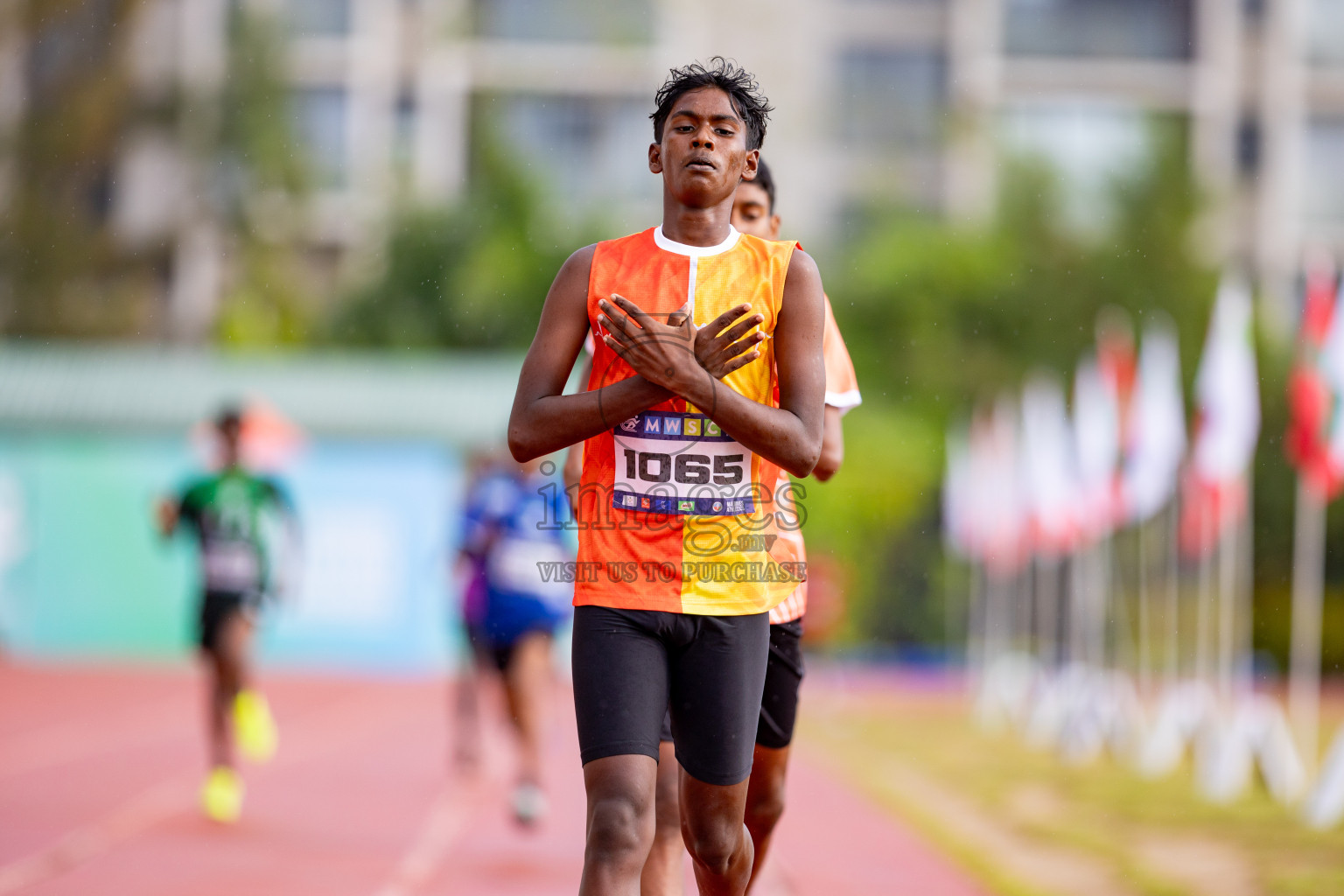 Day 3 of MWSC Interschool Athletics Championships 2024 held in Hulhumale Running Track, Hulhumale, Maldives on Monday, 11th November 2024. 
Photos by: Hassan Simah / Images.mv