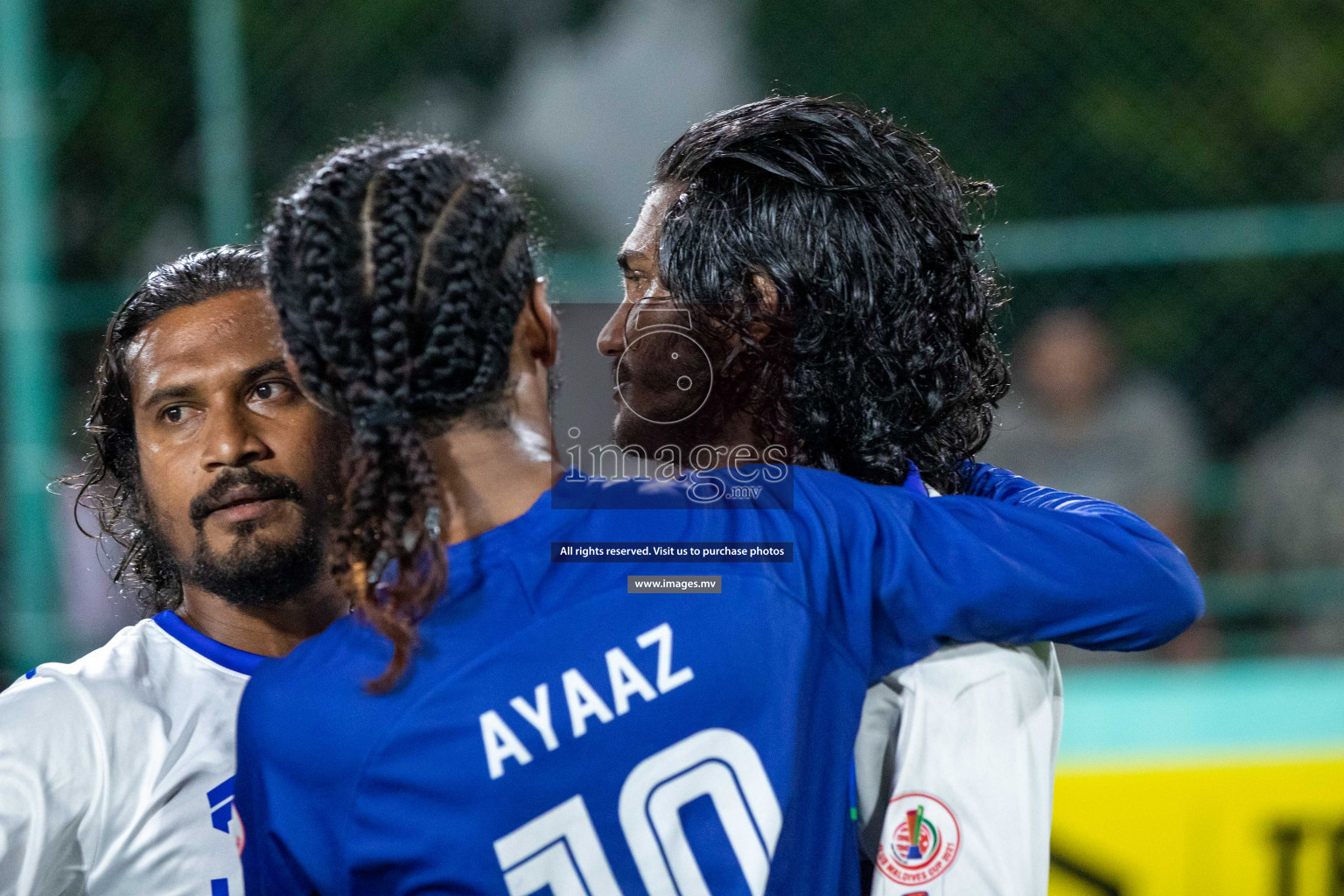 STO RC Vs Team Fenaka in the Quarter Finals of Club Maldives 2021 held in Hulhumale, Maldives on 13 December 2021. Photos: Shu Abdul Sattar / images.mv