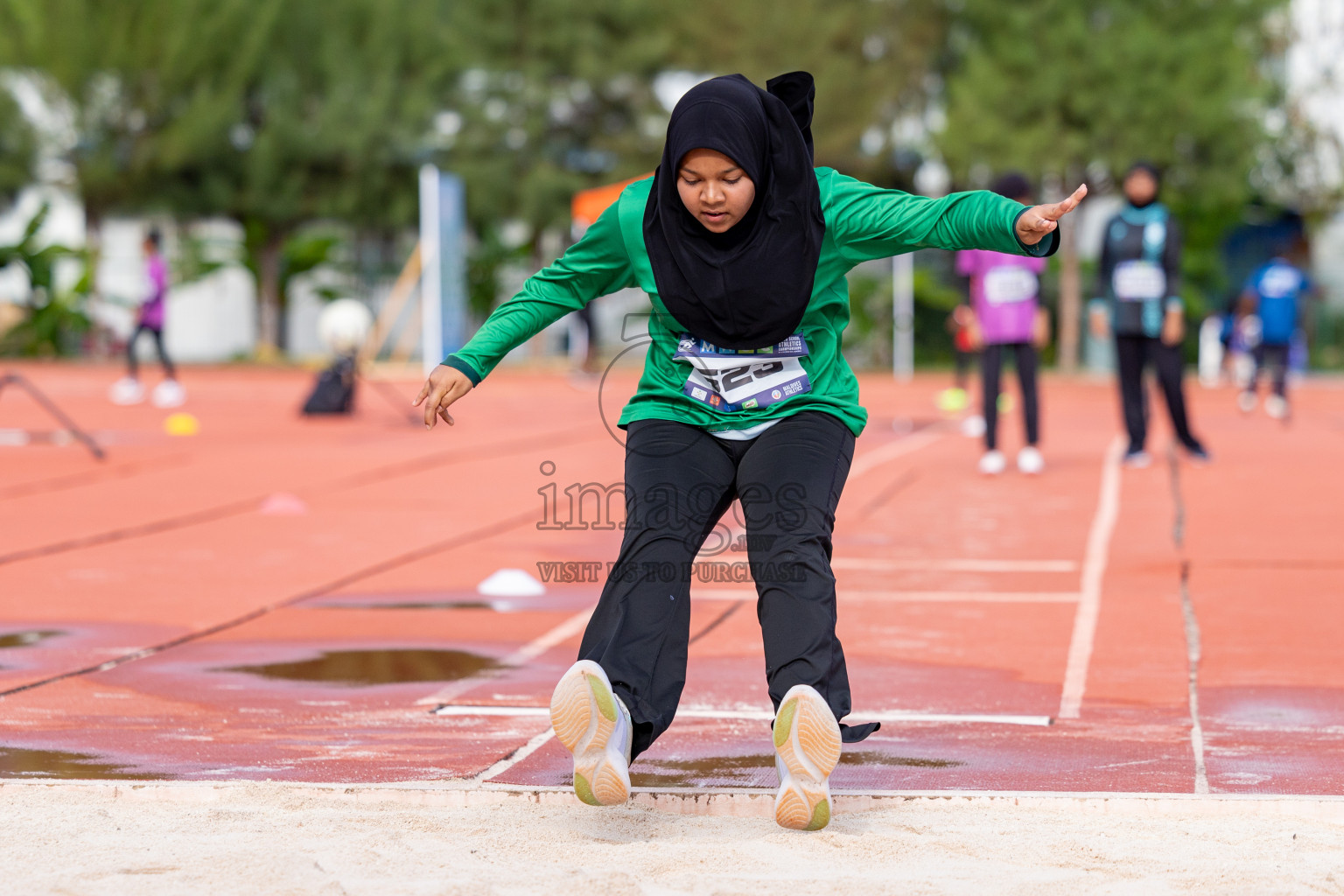 Day 2 of MWSC Interschool Athletics Championships 2024 held in Hulhumale Running Track, Hulhumale, Maldives on Sunday, 10th November 2024. 
Photos by:  Hassan Simah / Images.mv