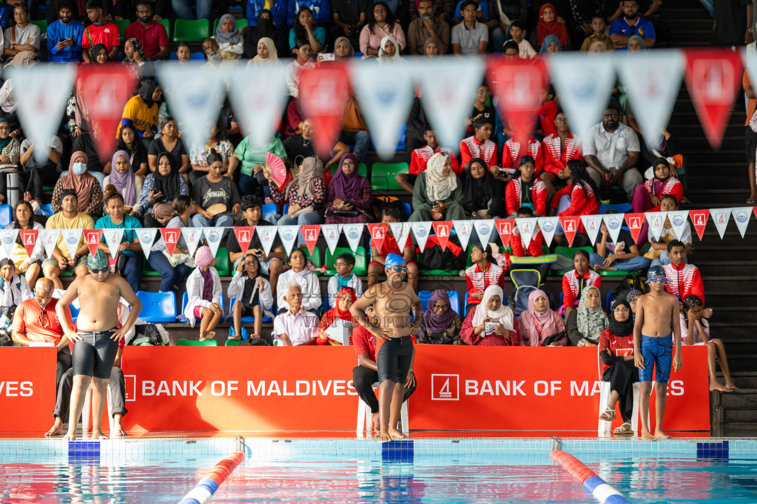 Day 1 of 20th Inter-school Swimming Competition 2024 held in Hulhumale', Maldives on Saturday, 12th October 2024. Photos: Ismail Thoriq / images.mv