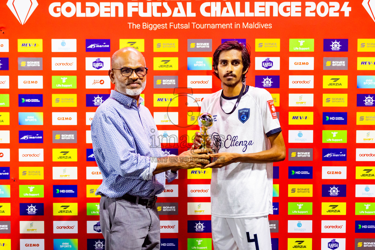 M Maduvvari VS M Veyvah in Day 25 of Golden Futsal Challenge 2024 was held on Thursday , 8th February 2024 in Hulhumale', Maldives Photos: Nausham Waheed / images.mv