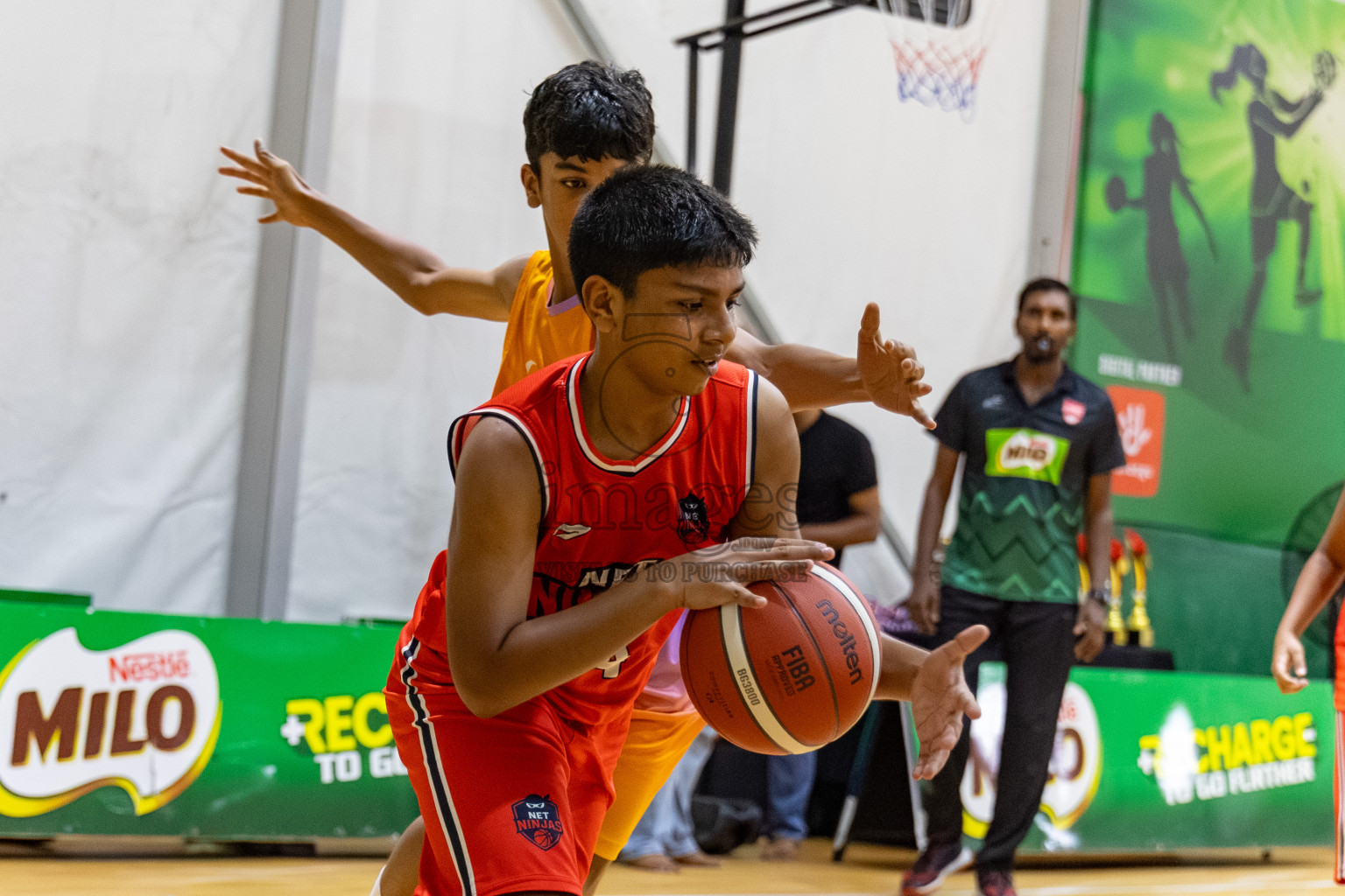 Day 3 of Milo 5 x 5 Junior Challenge 2025 - Basketball tournament held in Basketball Training Center, Male', Maldives on Saturday, 11th October 2025. 
Photos by:  Hassan Simah / Images.mv