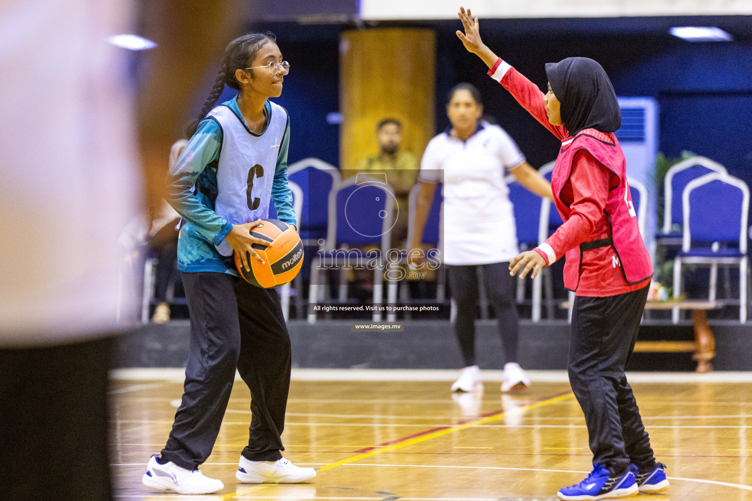 Day4 of 24th Interschool Netball Tournament 2023 was held in Social Center, Male', Maldives on 30th October 2023. Photos: Nausham Waheed / images.mv