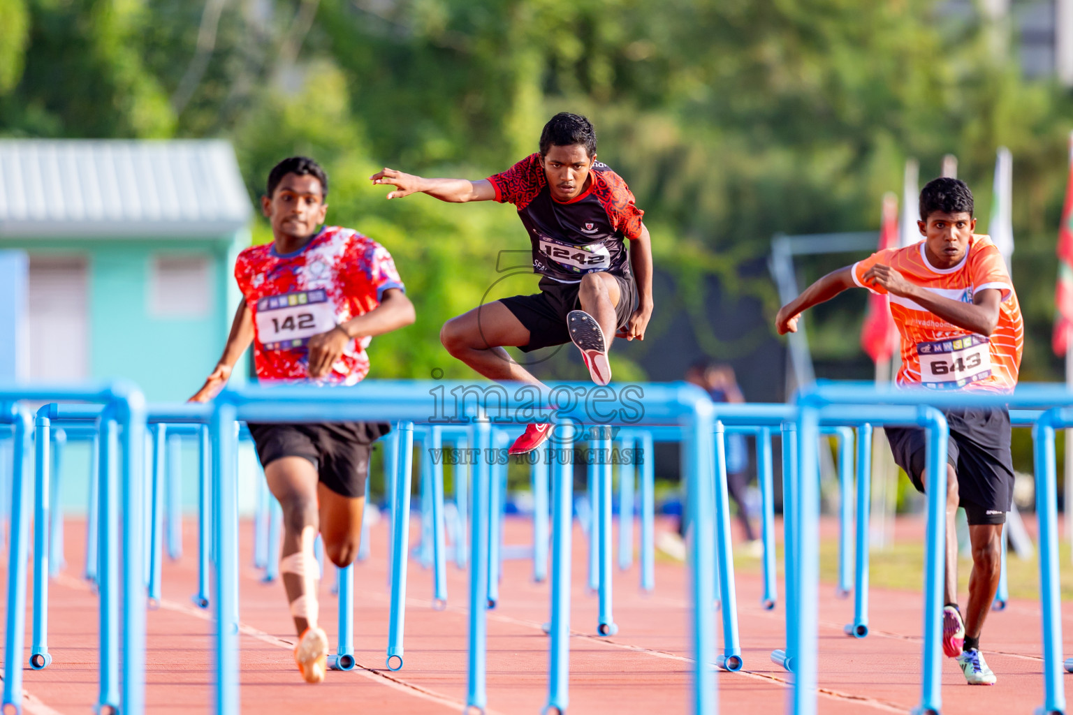 Day 6 of MWSC Interschool Athletics Championships 2024 held in Hulhumale Running Track, Hulhumale, Maldives on Thursday, 14th November 2024. Photos by: Nausham Waheed / Images.mv