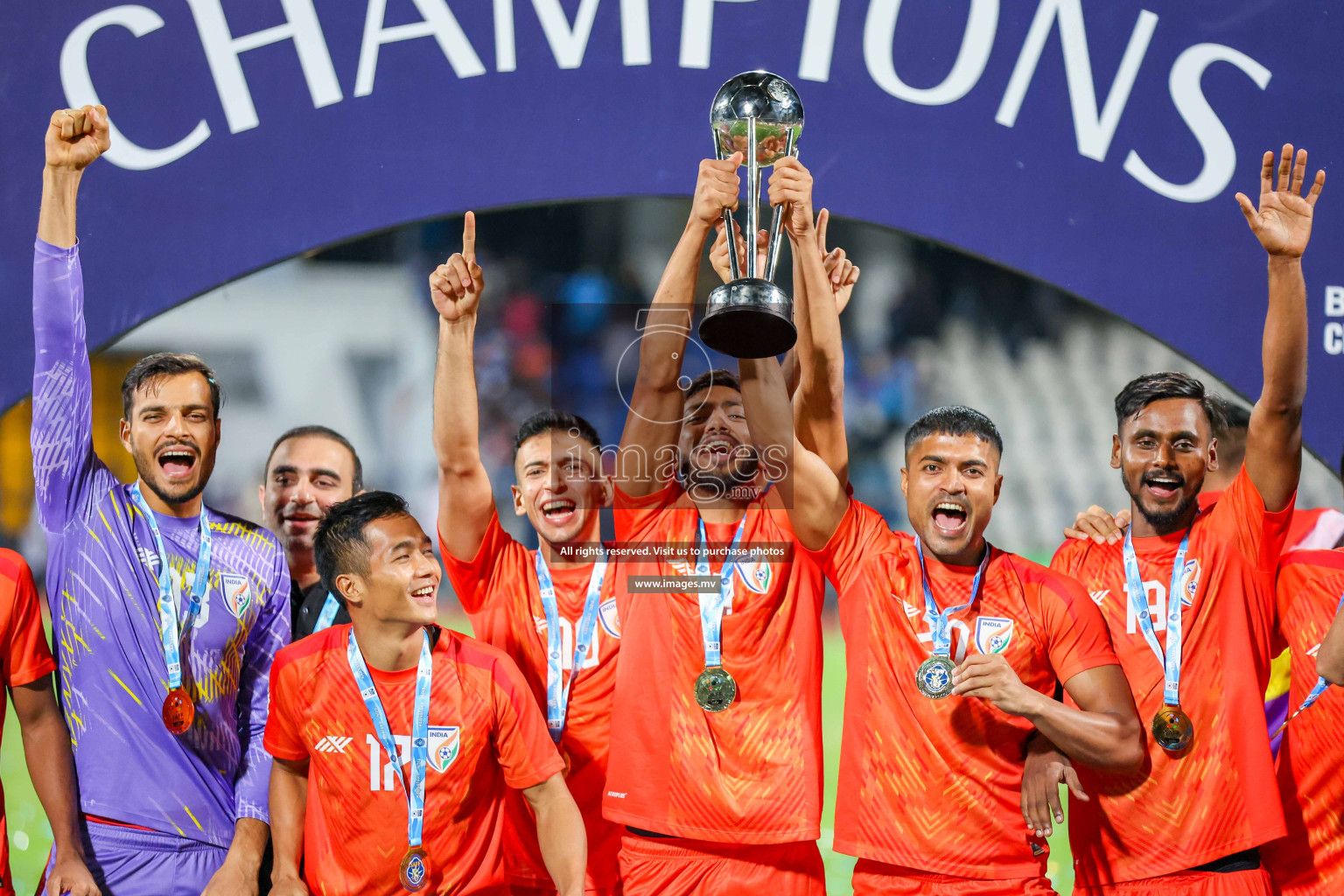 Kuwait vs India in the Final of SAFF Championship 2023 held in Sree Kanteerava Stadium, Bengaluru, India, on Tuesday, 4th July 2023. Photos: Nausham Waheed / images.mv