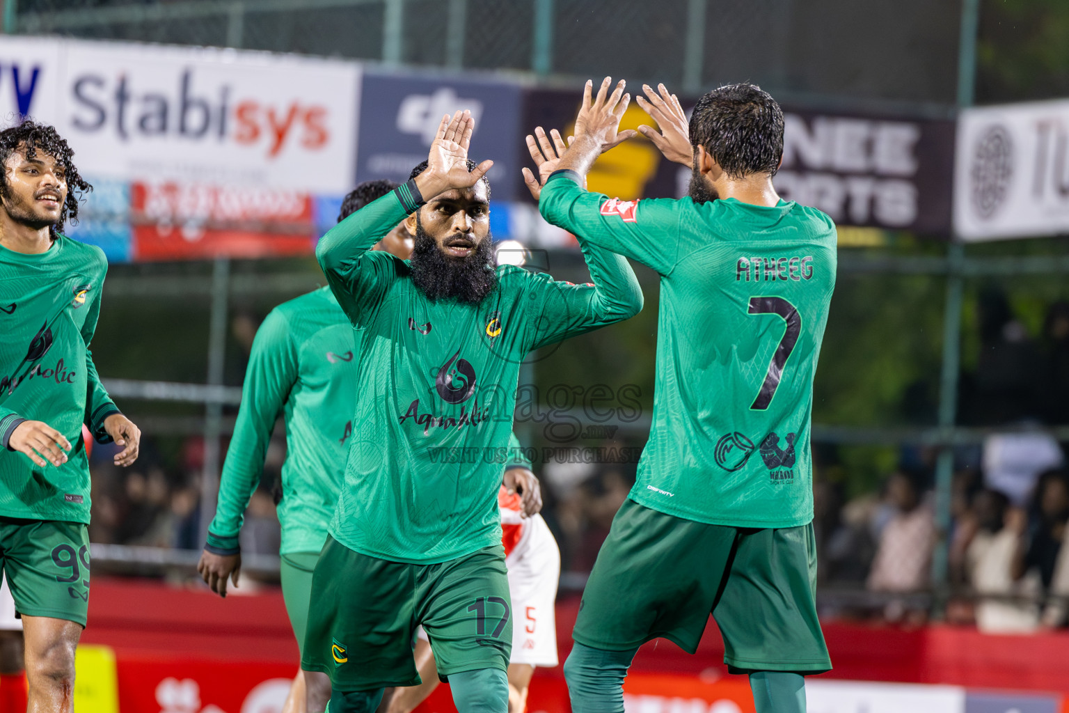 HA Muraidhoo vs HA Vashafaru in Day 9 of Golden Futsal Challenge 2025 was held on Monday, 13th January 2025, in Hulhumale', Maldives
Photos: Ismail Thoriq / images.mv