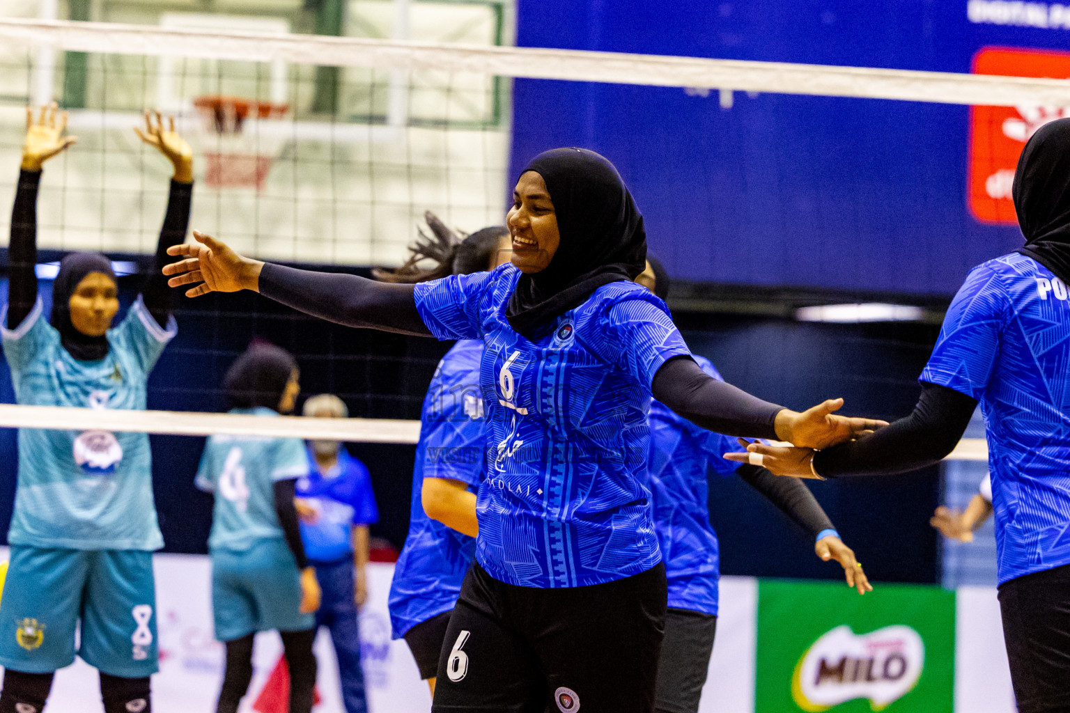 Club WAMCO vs Police Club in the final of National Volleyball Championship 2024 (women's division) was held in Social Center Indoor Hall on Thursday, 24th October 2024. Photos: Nausham Waheed/ images.mv