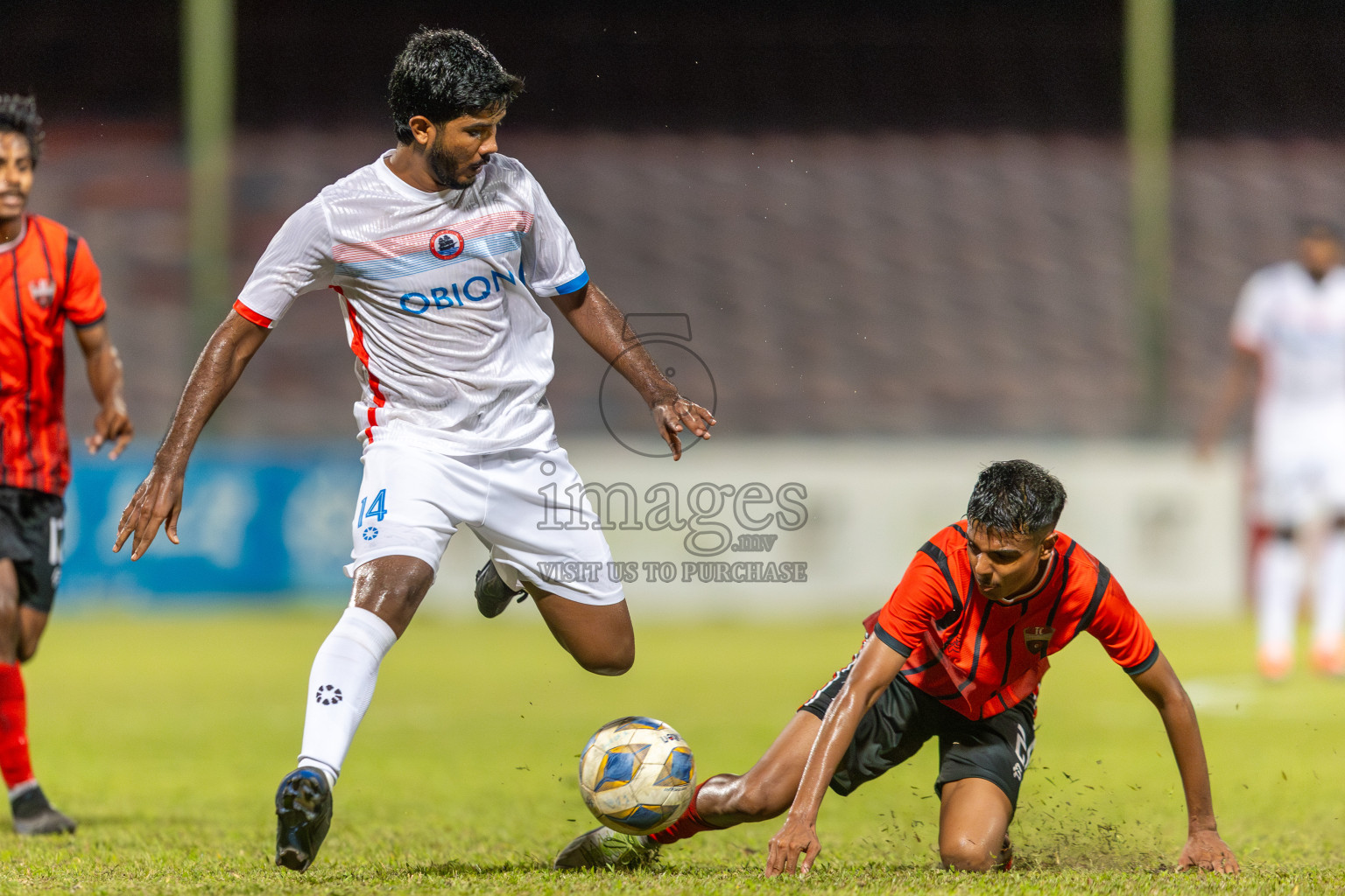 TC Sports Club vs Odi Sports Club in the FAM League Cup 2025 held at National Football Stadium, Male', Maldives on Sunday, 4th May 2025.
Photos By: Ismail Thoriq / images.mv