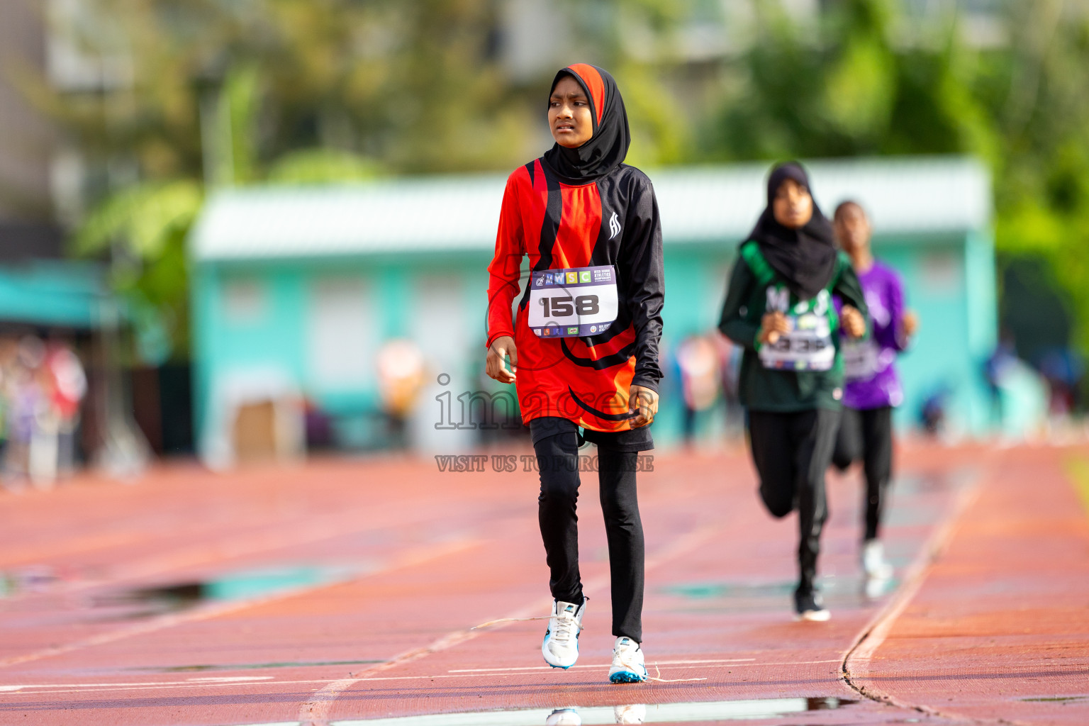 Day 1 of MWSC Interschool Athletics Championships 2024 held in Hulhumale Running Track, Hulhumale, Maldives on Saturday, 9th November 2024. 
Photos by: Ismail Thoriq / images.mv