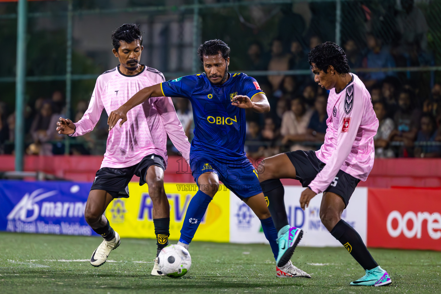 B Eydhafushi vs B Thulhaadhoo in Day 29 of Golden Futsal Challenge 2024 was held on Tuesday , 13th February 2024 in Hulhumale', Maldives Photos: Ismail Thoriq / images.mv