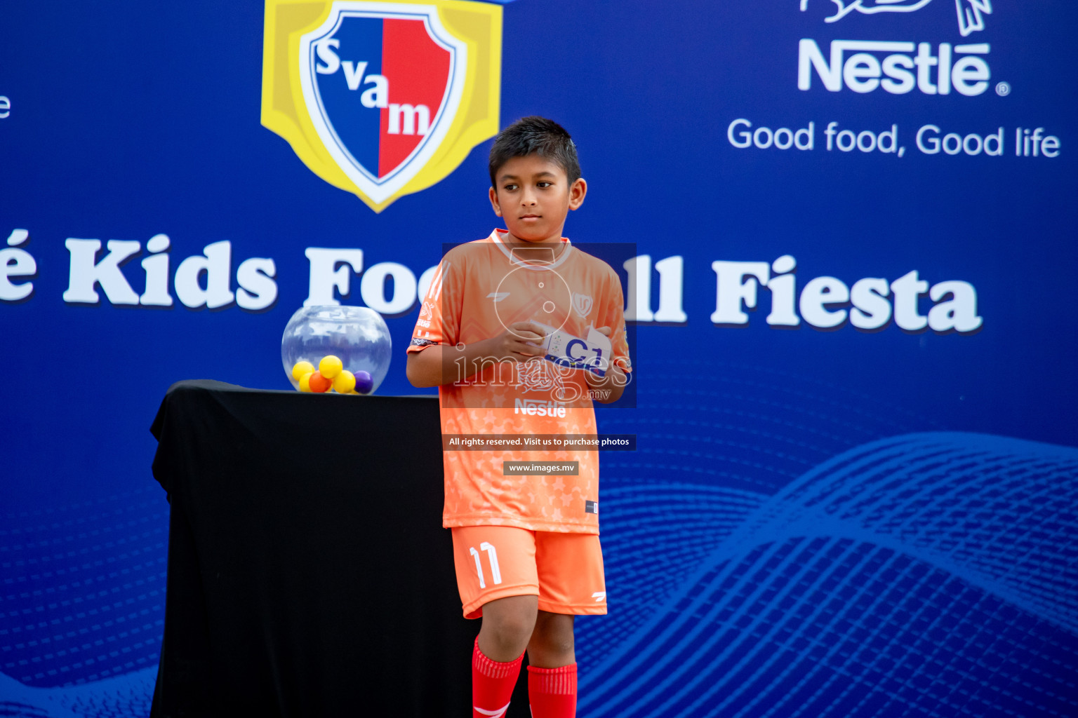 Draw Ceremony of Nestle' Kids Football Fiesta 2023 held in Artificial Beach, Male', Maldives on Saturday, 7th October 2023