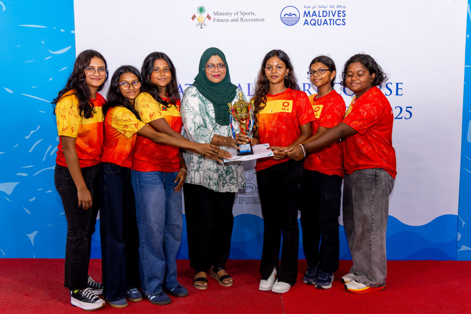 Closing Ceremony of 1st National Short Course Swimming Competition held in Hulhumale', Maldives on Thursday, 19th June 2025. Photos: Nausham Waheed / images.mv