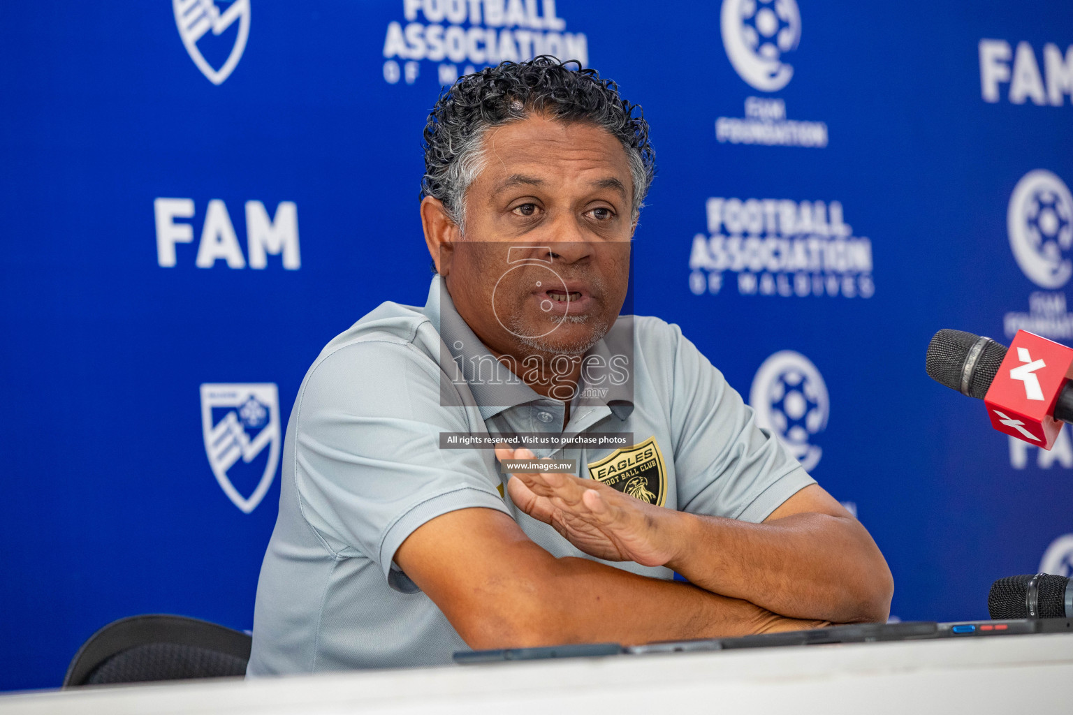 Charity Shield 2023 Pre Match Press Conference held in National Football Stadium, Male', Maldives Photos: Nausham Waheed / Images.mv