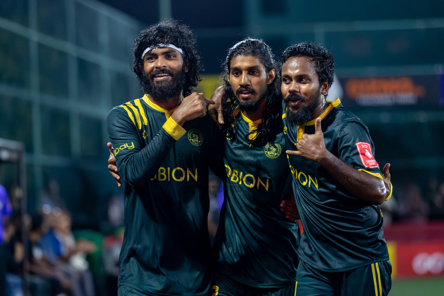 S. Hithadhoo VS Dhandimagu on Day 33 of Golden Futsal Challenge 2024, held on Sunday, 18th February 2024, in Hulhumale', Maldives Photos: Hassan Simah / images.mv