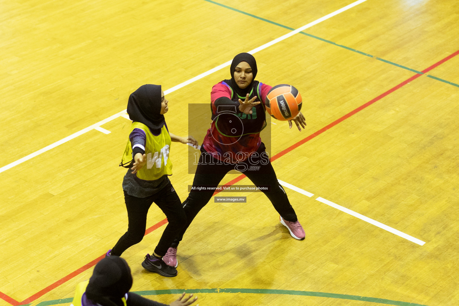 Sports Club Skylark vs United Unity Sports Club in the Milo National Netball Tournament 2022 on 19 July 2022, held in Social Center, Male', Maldives. Photographer: Shuu / Images.mv