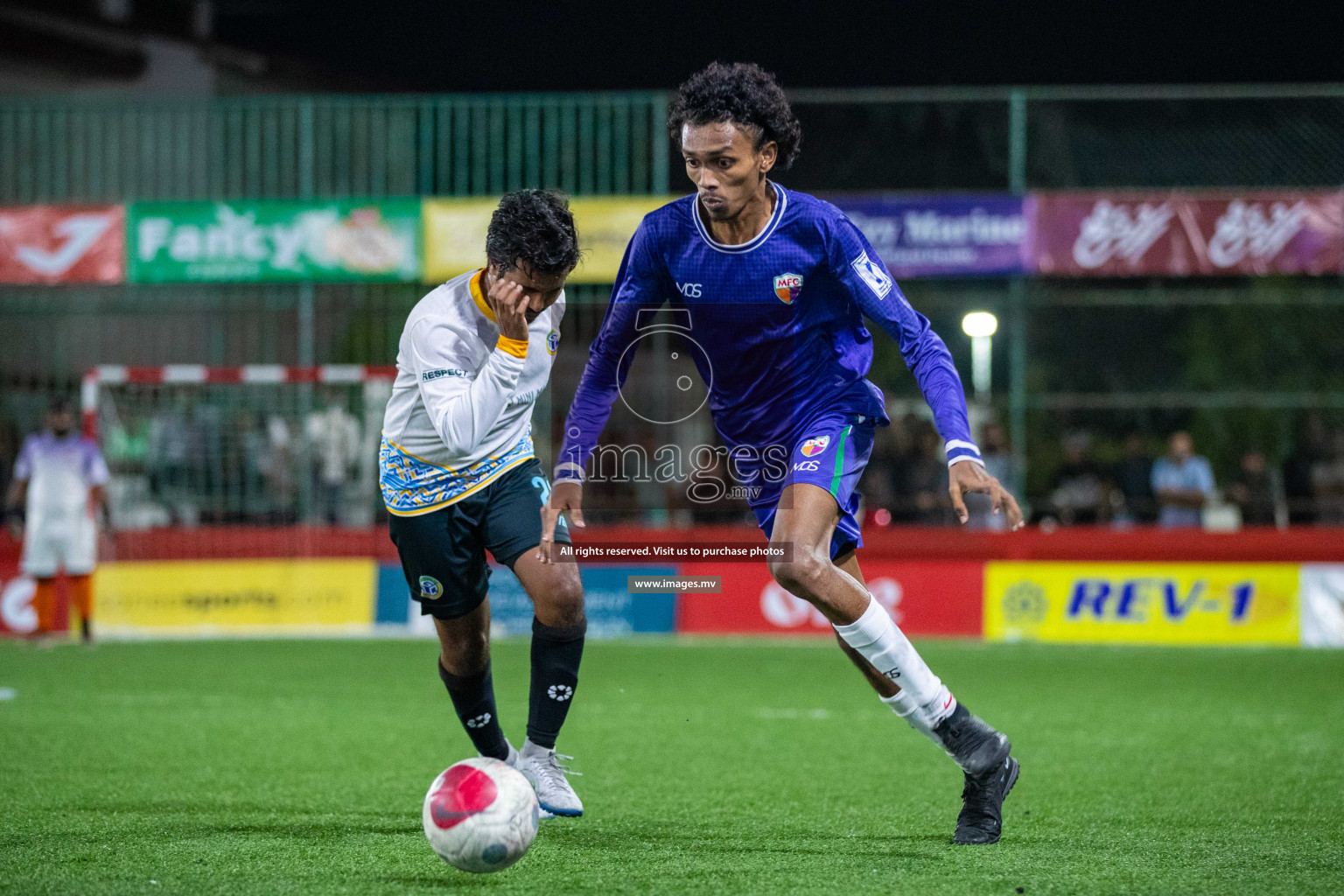 GA. Maamendhoo vs GA. Nilandhoo in Day 7 of Golden Futsal Challenge 2023 on 11 February 2023 in Hulhumale, Male, Maldives