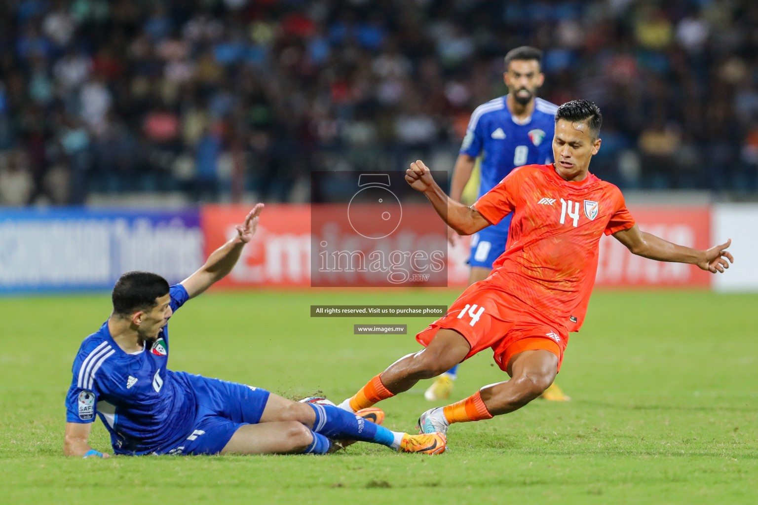 Kuwait vs India in the Final of SAFF Championship 2023 held in Sree Kanteerava Stadium, Bengaluru, India, on Tuesday, 4th July 2023. Photos: Hassan Simah / images.mv