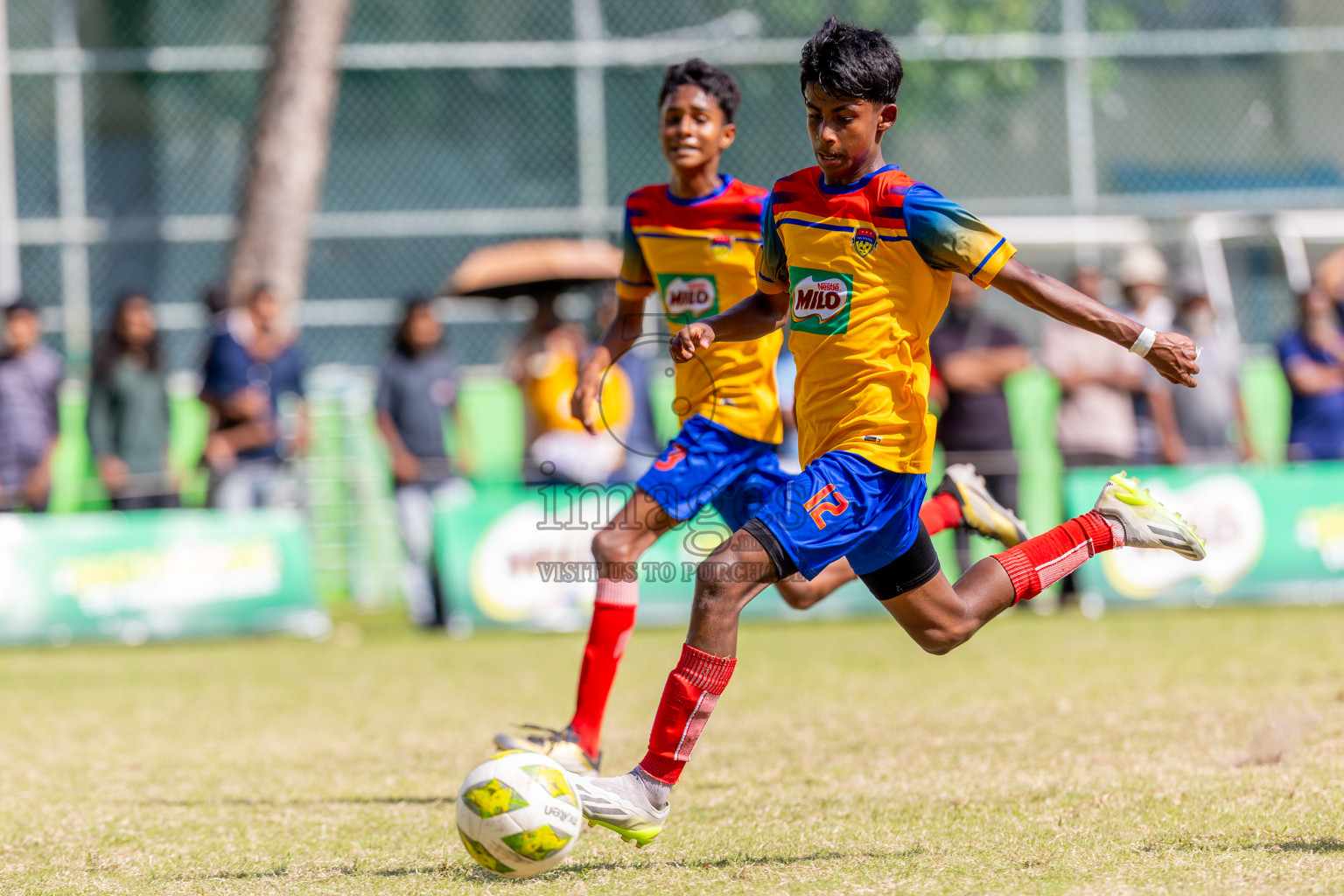 Day 4 of MILO Academy Championship 2025 (U14) was held on Sunday, 2nd November 2025 at Henveiru Football Grounds, Male', Maldives . 
Photos: Ismail Thoriq / images.mv