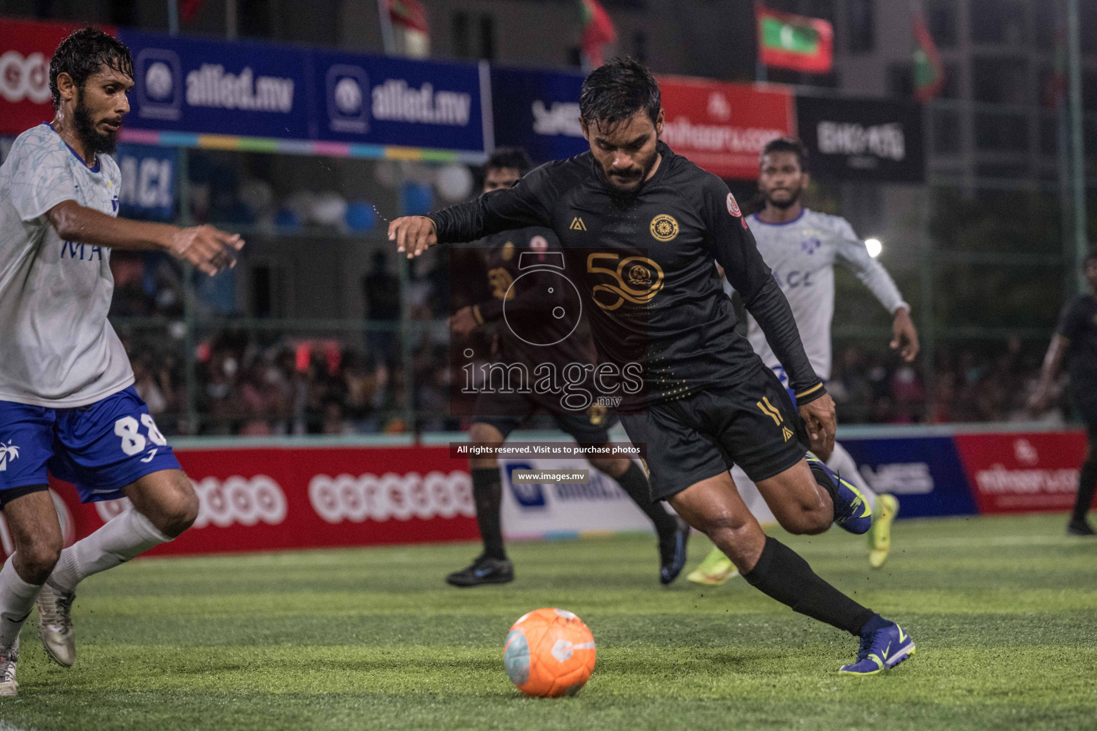 Prison Club vs MACL in the Quarter Finals of Club Maldives 2021 held at Hulhumale;, on 12th December 2021 Photos: Nausham / images.mv