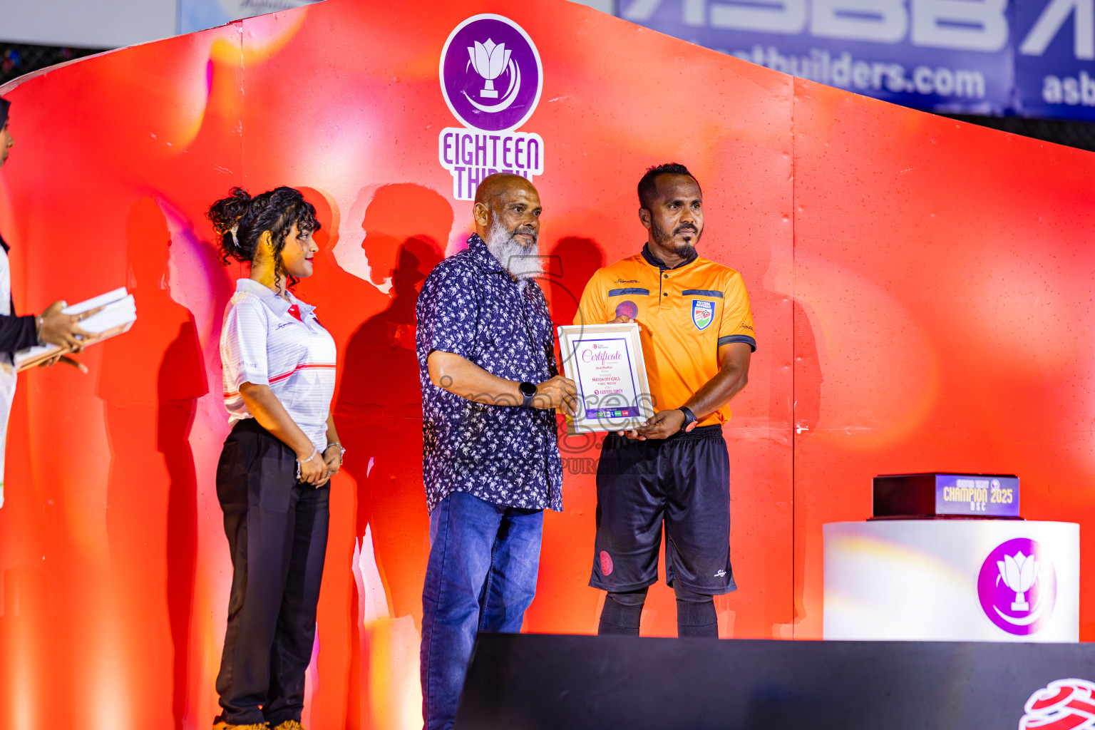 Dhivehi Sifainge Club vs Port Recreation Club in Final of Club Maldives Cup Eighteen Thirty 2025 was held in Rehendi Futsal Ground, Hulhumale', Maldives on Friday, 26th September 2025. Photos: Areef Adam / images.mv