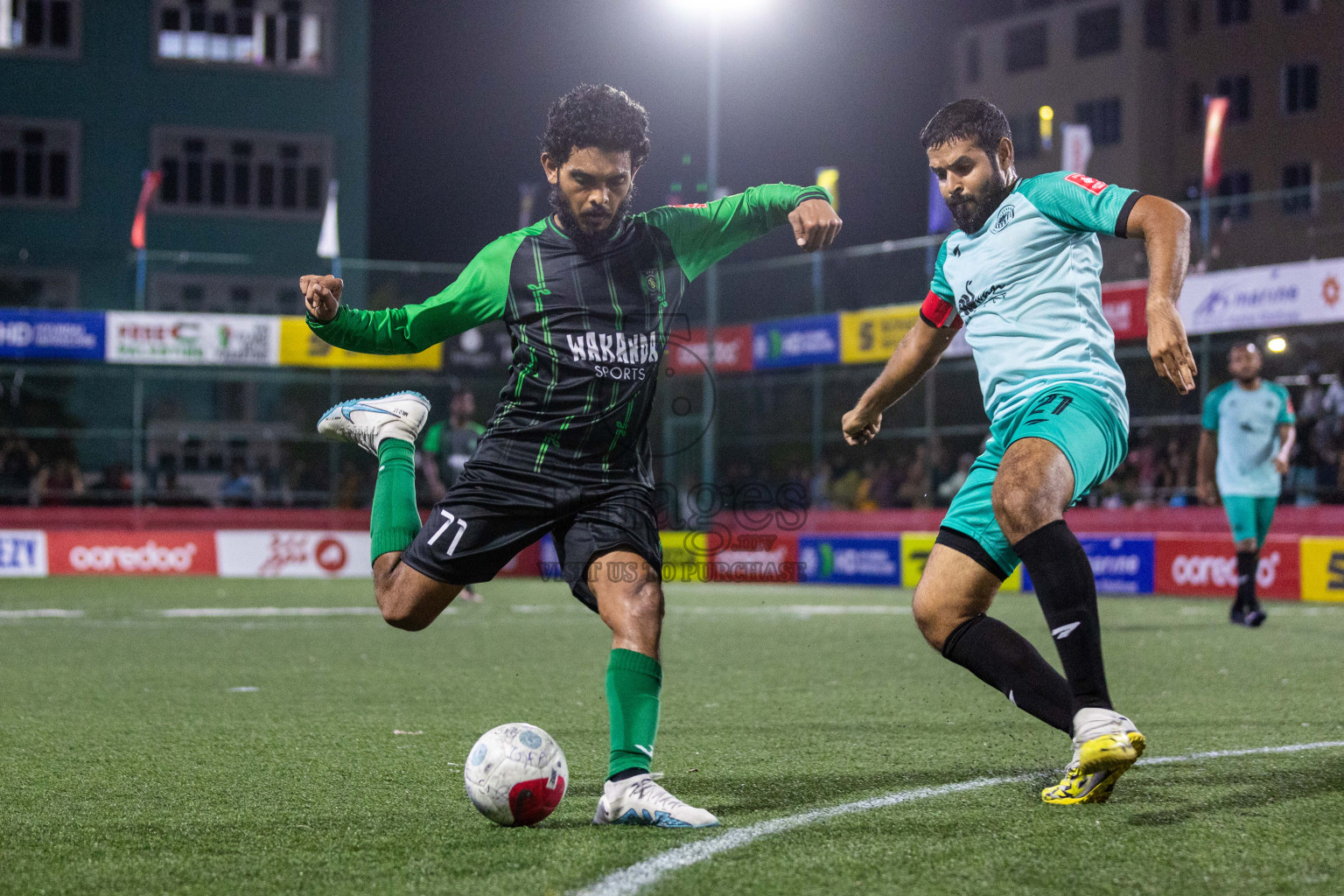 HA Thakandhoo vs HA Vashafaru in Day 9 of Golden Futsal Challenge 2024 was held on Tuesday, 23rd January 2024, in Hulhumale', Maldives Photos: Nausham Waheed / images.mv