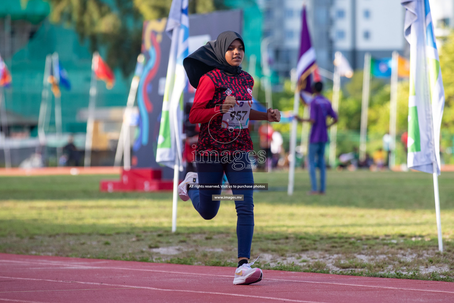 Day two of Inter School Athletics Championship 2023 was held at Hulhumale' Running Track at Hulhumale', Maldives on Sunday, 15th May 2023. Photos: Nausham Waheed / images.mv