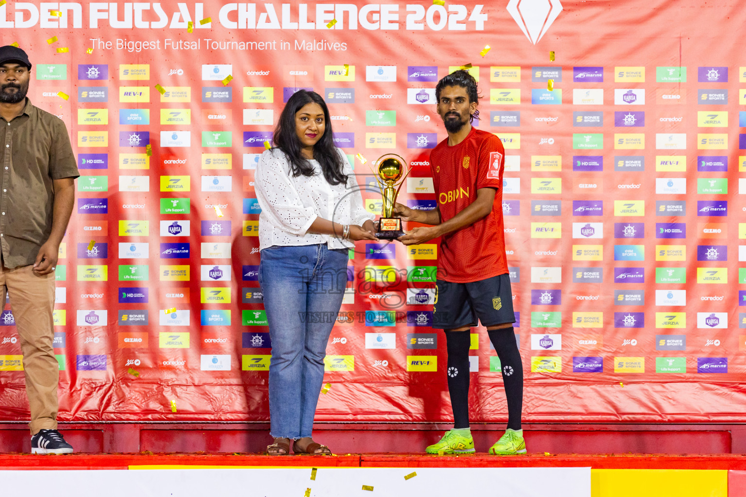 HDh Naivaadhoo vs HDh Nolhivaran in Day 23 of Golden Futsal Challenge 2024 was held on Tuesday , 6th February 2024 in Hulhumale', Maldives Photos: Nausham Waheed / images.mv