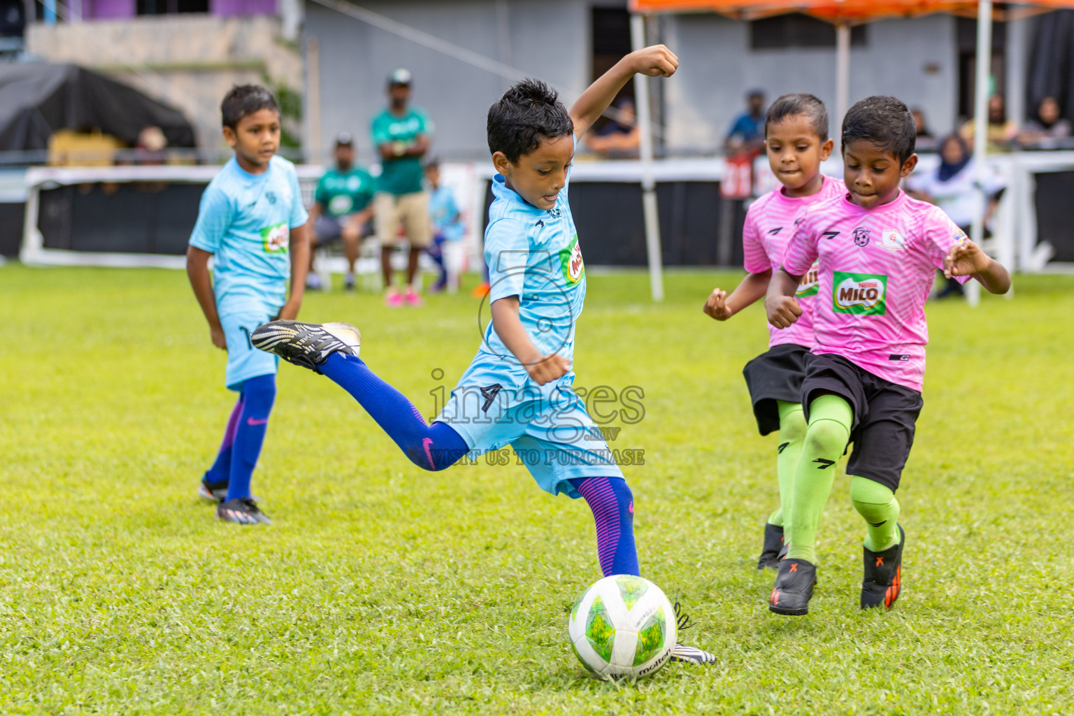 Day 2 of MILO Kids Football Fiesta was held at National Stadium in Male', Maldives on Saturday, 24th February 2024.