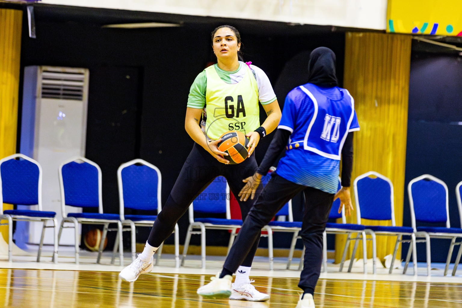 Kulhudhuffushi Youth & Recreation Club vs Club Green StreetDay 2 of 21st National Netball Tournament was held in Social Canter at Male', Maldives on Friday, 18th May 2024. Photos: Nausham Waheed / images.mv