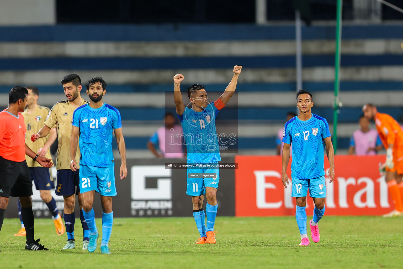 India vs Kuwait in SAFF Championship 2023 held in Sree Kanteerava Stadium, Bengaluru, India, on Tuesday, 27th June 2023. Photos: Nausham Waheed, Hassan Simah / images.mv