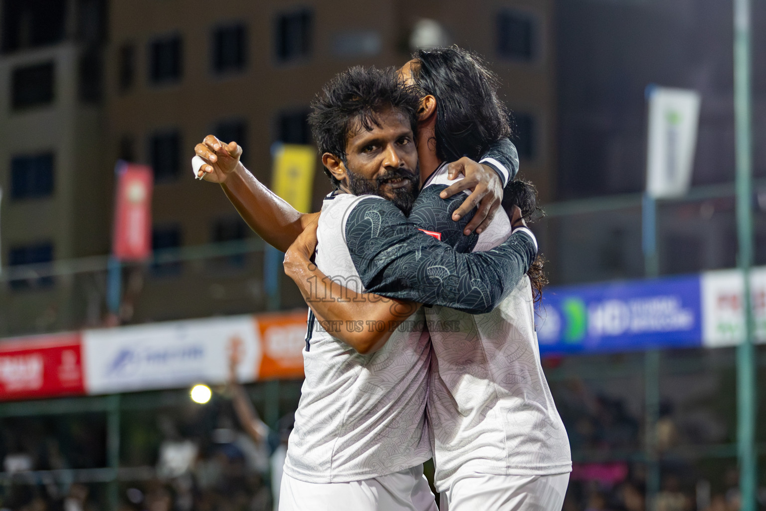 Vilimale VS Maafannu in Zone 8 Group Stage Final on Day 38 of Golden Futsal Challenge 2024 which was held on Friday, 23rd February 2024, in Hulhumale', Maldives 
Photos: Hassan Simah/ images.mv