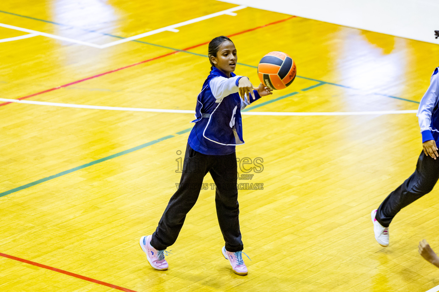 Day 3 of 25th Inter-School Netball Tournament was held in Social Center at Male', Maldives on Sunday, 11th August 2024. Photos: Nausham Waheed / images.mv