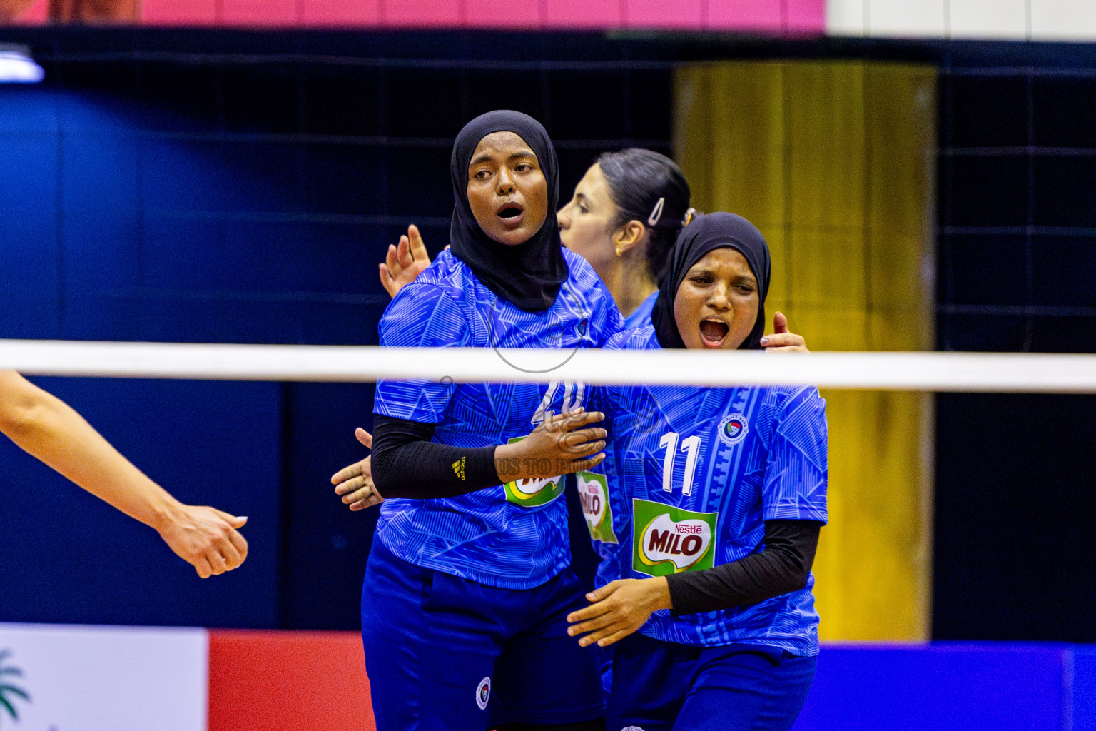 Police Club vs Club Wamco in the Final of Women's Division of National Volleyball Championship 2025 held in Male', Maldives on Sunday, 4th May 2025 at Social Center Indoor Hall Photos By: Nausham Waheed / images.mv