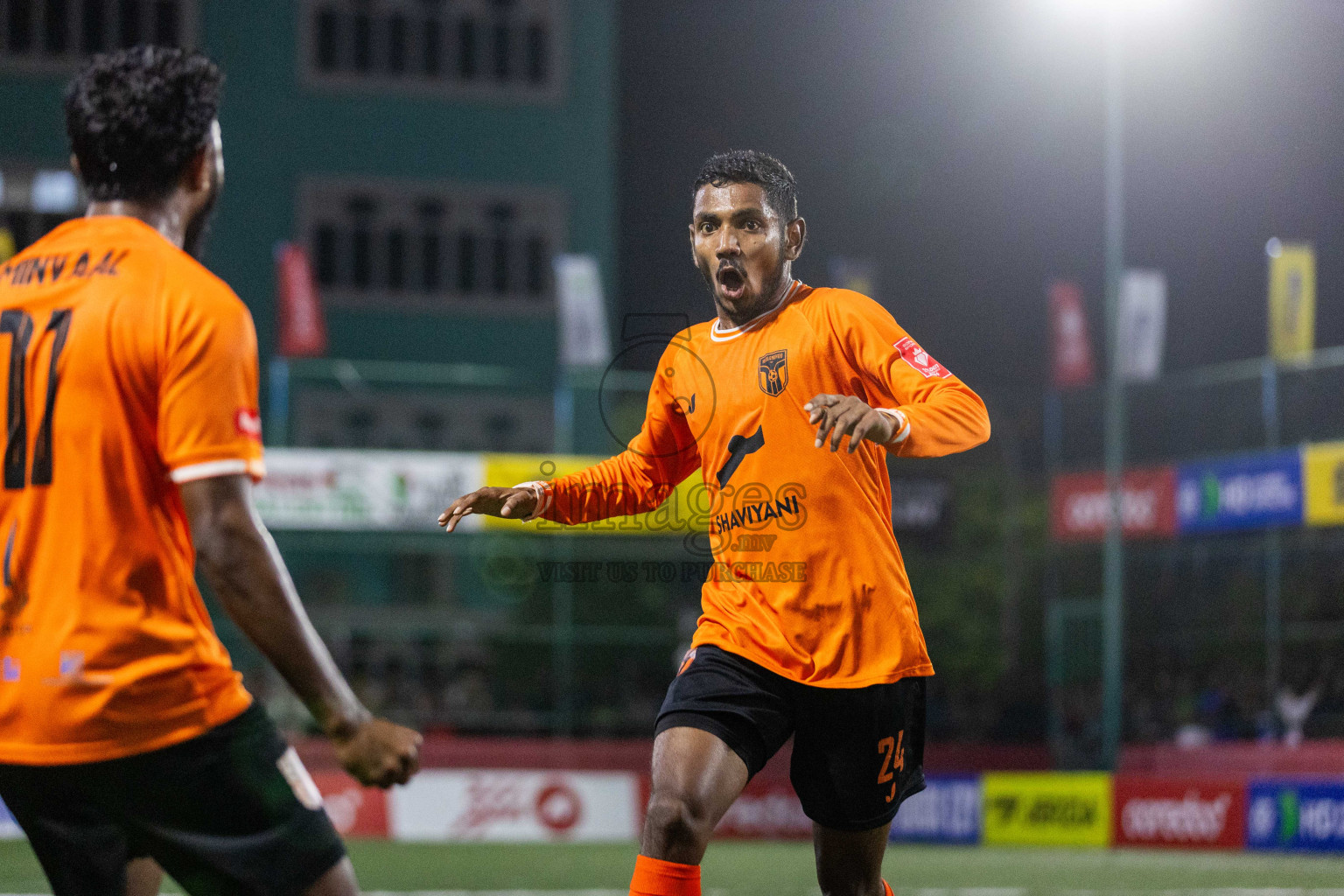 Th Hirilandhoo vs Th Madifushi in Day 15 of Golden Futsal Challenge 2024 was held on Monday, 29th January 2024, in Hulhumale', Maldives Photos: Nausham Waheed / images.mv