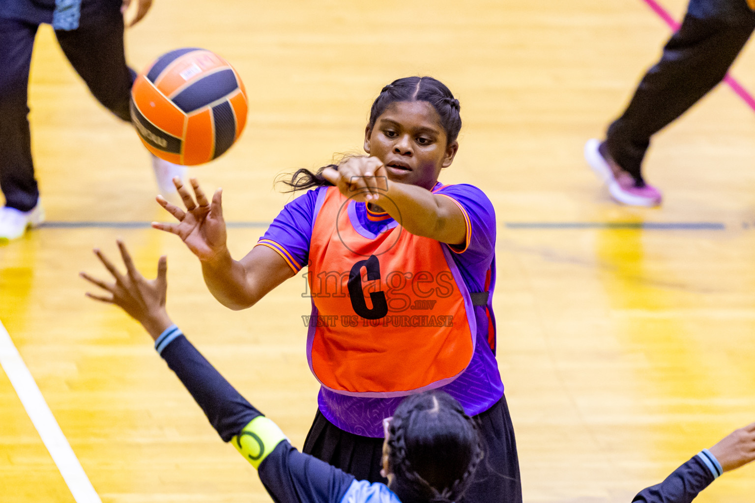 Day 14 of 25th Inter-School Netball Tournament was held in Social Center at Male', Maldives on Sunday, 25th August 2024. Photos: Nausham Waheed / images.mv