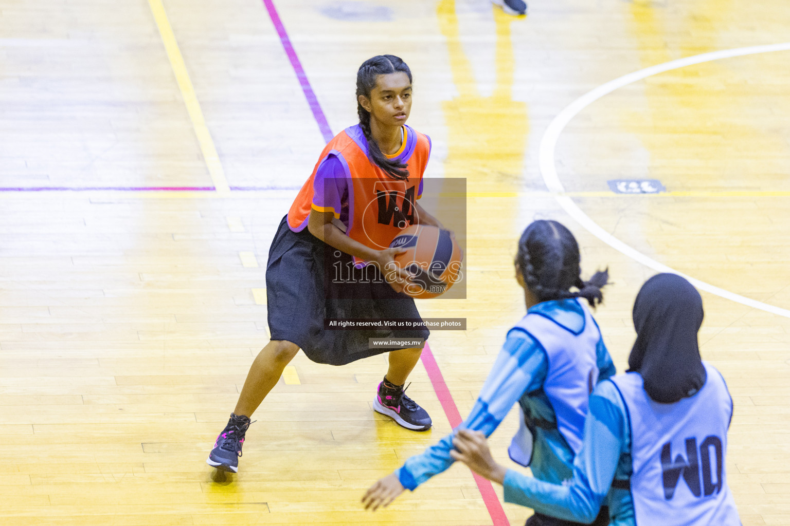 Day 10 of 24th Interschool Netball Tournament 2023 was held in Social Center, Male', Maldives on 5th November 2023. Photos: Nausham Waheed / images.mv