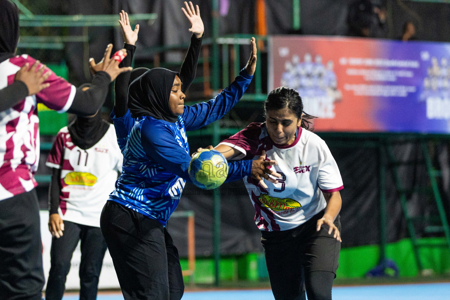 Day 14 of 10th National Handball Tournament 2023, held in Handball ground, Male', Maldives on Monday, 11th December 2023 Photos: Nausham Waheed/ Images.mv