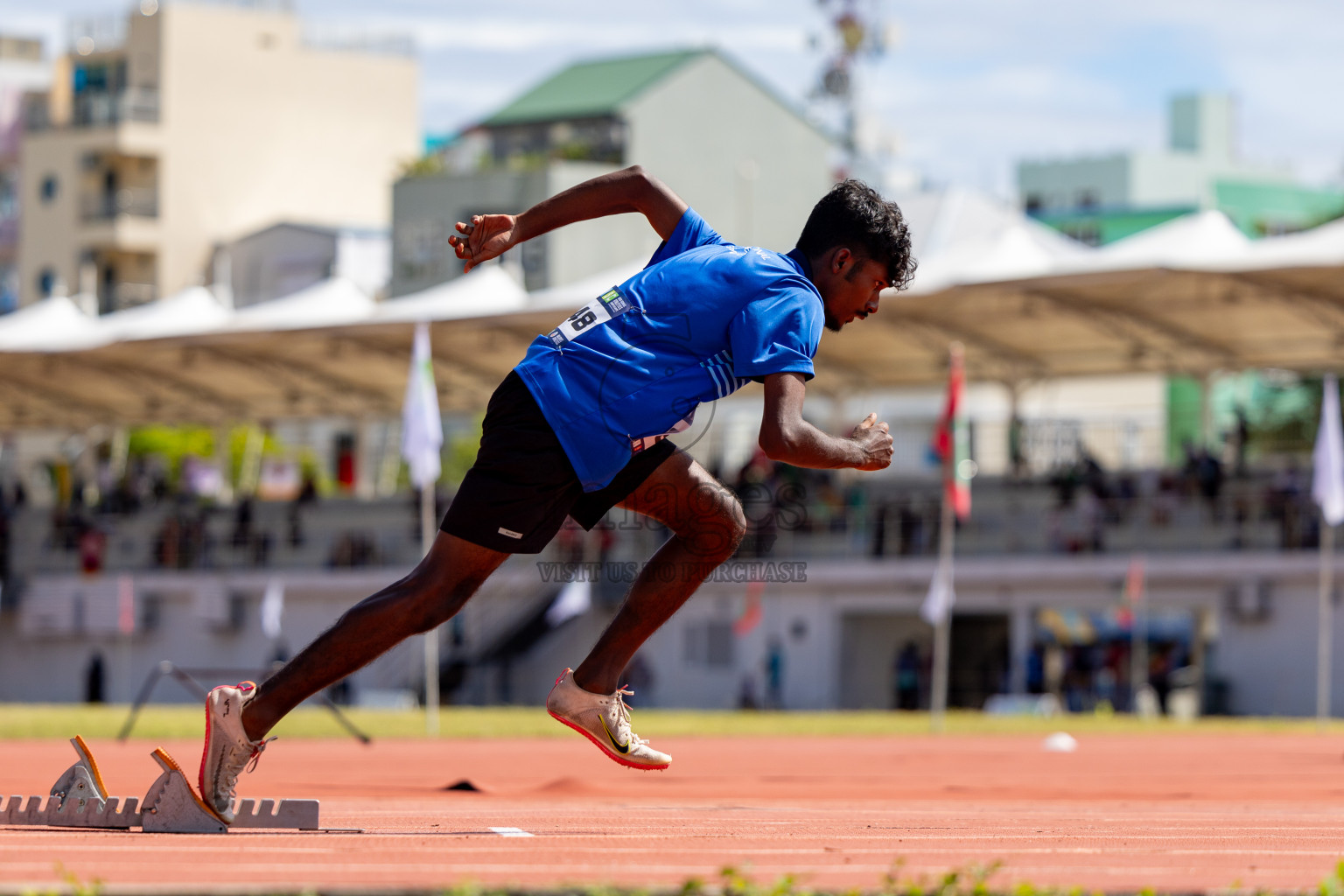 Day 2 of MWSC Interschool Athletics Championships 2024 held in Hulhumale Running Track, Hulhumale, Maldives on Sunday, 10th November 2024. 
Photos by:  Hassan Simah / Images.mv