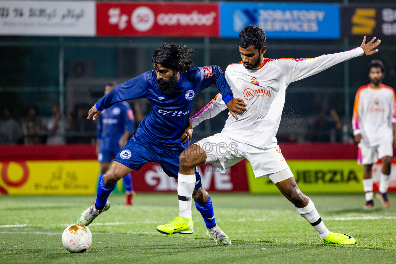 GA Maamendhoo VS GA Villingili in Day 8 of Golden Futsal Challenge 2025 was held on Sunday, 12th January 2025, in Hulhumale', Maldives Photos: Nausham Waheed , Ismail Thoriq / images.mv