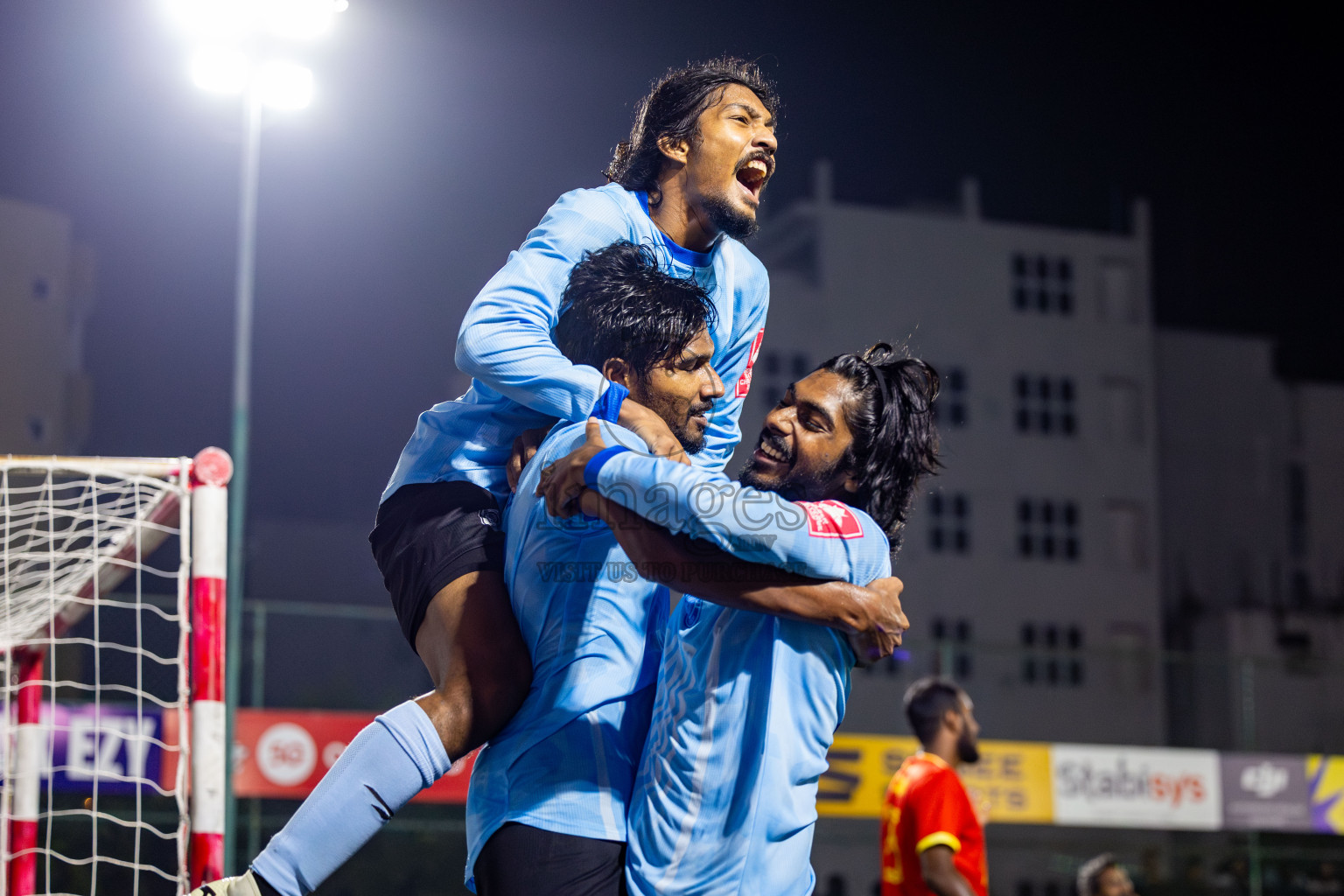 HDh Neykurendhoo vs HDh Nolhivaranfaru in Day 13 of Golden Futsal Challenge 2025 was held on Friday, 17th January 2025, in Hulhumale', Maldives. Photos: Nausham Waheed / images.mv