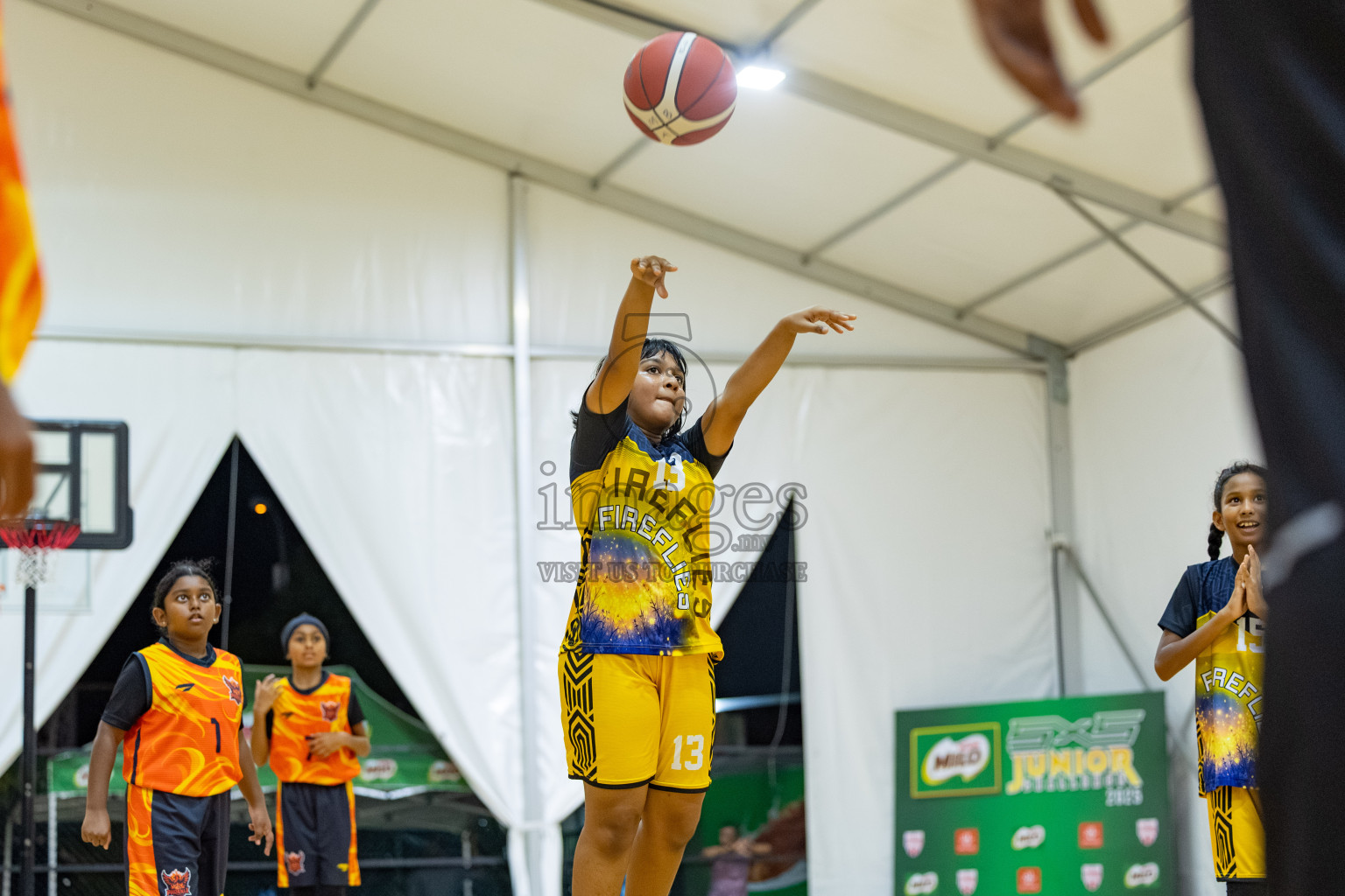 Milo 5 x 5 Junior Challenge 2025 - Basketball tournament held in Basketball Training Center, Male', Maldives on Thursday, 09th October 2025. 
Photo by: Hassan Simah / Images.mv