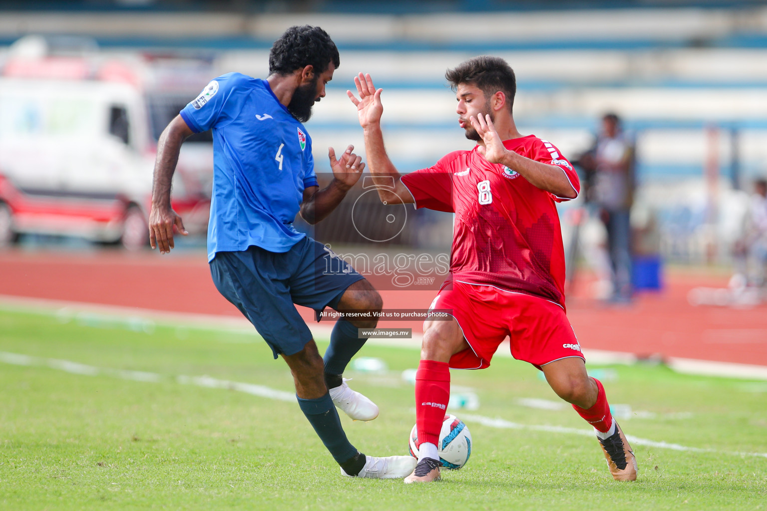 Lebanon vs Maldives in SAFF Championship 2023 held in Sree Kanteerava Stadium, Bengaluru, India, on Tuesday, 28th June 2023. Photos: Nausham Waheed, Hassan Simah / images.mv