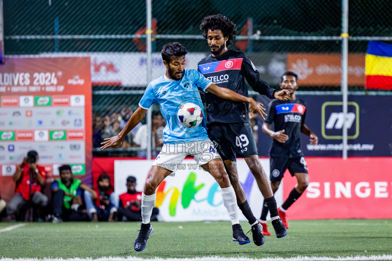 TEAM MACL vs STELCO RC in Quarter Finals of Club Maldives Cup 2024 held in Rehendi Futsal Ground, Hulhumale', Maldives on Wednesday, 9th October 2024. Photos: Nausham Waheed / images.mv