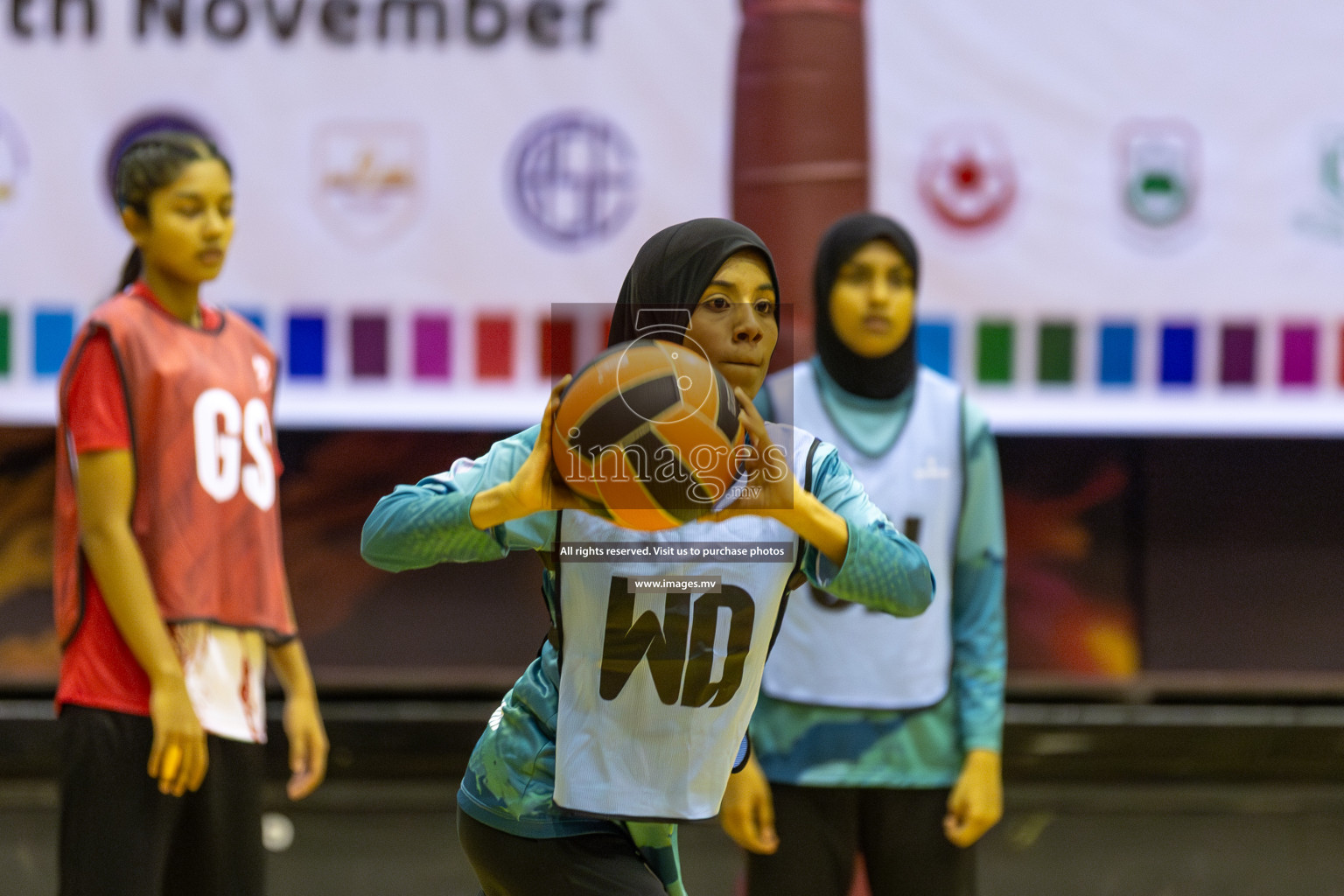 Day3 of 24th Interschool Netball Tournament 2023 was held in Social Center, Male', Maldives on 29th October 2023. Photos: Nausham Waheed, Mohamed Mahfooz Moosa / images.mv