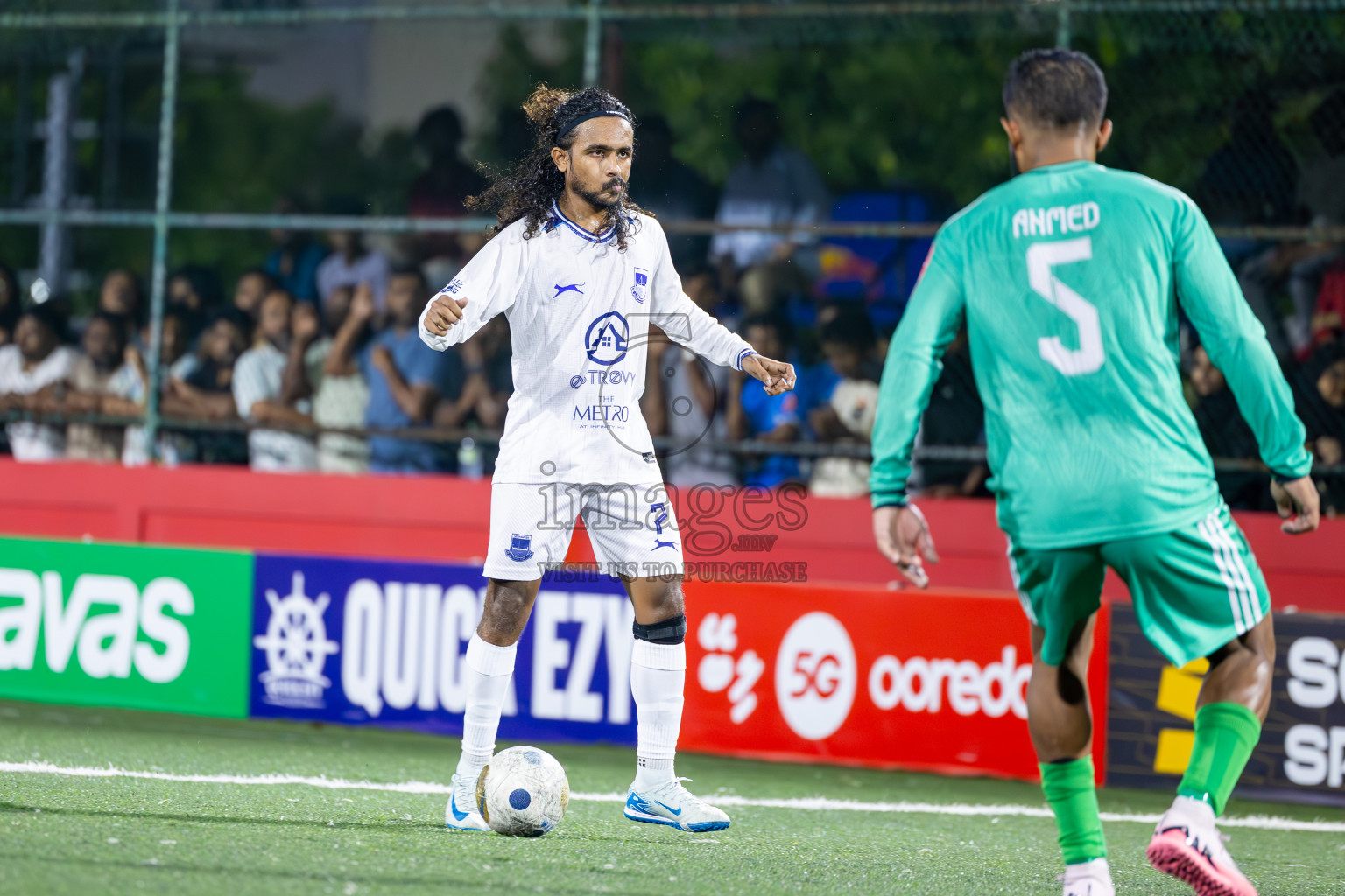 GA Dhaandhoo vs GA Gemanafushi in Day 14 of Golden Futsal Challenge 2025 was held on Saturday, 18th January 2025, in Hulhumale', Maldives. Photos: Ismail Thoriq / images.mv