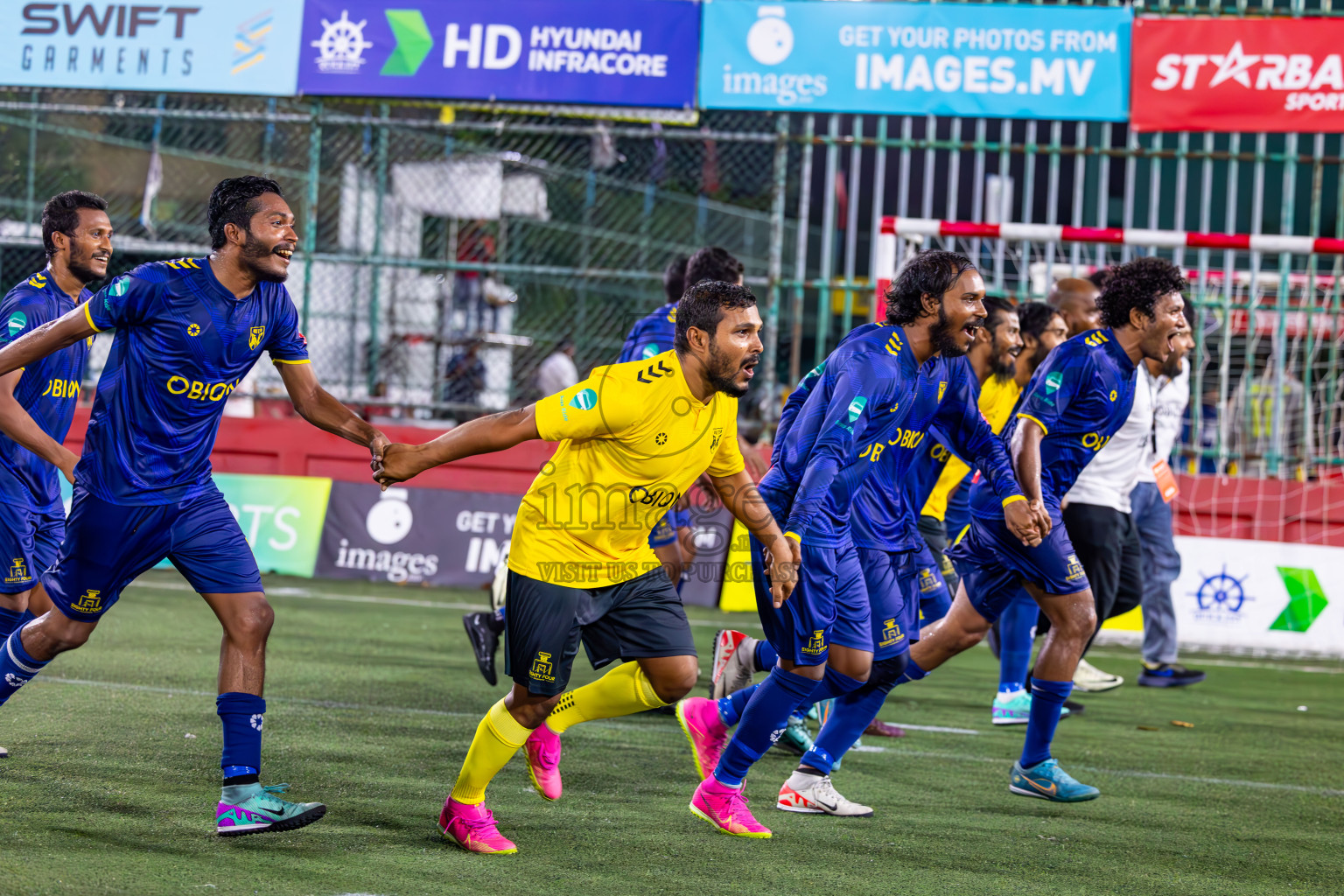 B Eydhafushi vs B Thulhaadhoo in Day 29 of Golden Futsal Challenge 2024 was held on Tuesday , 13th February 2024 in Hulhumale', Maldives Photos: Ismail Thoriq / images.mv