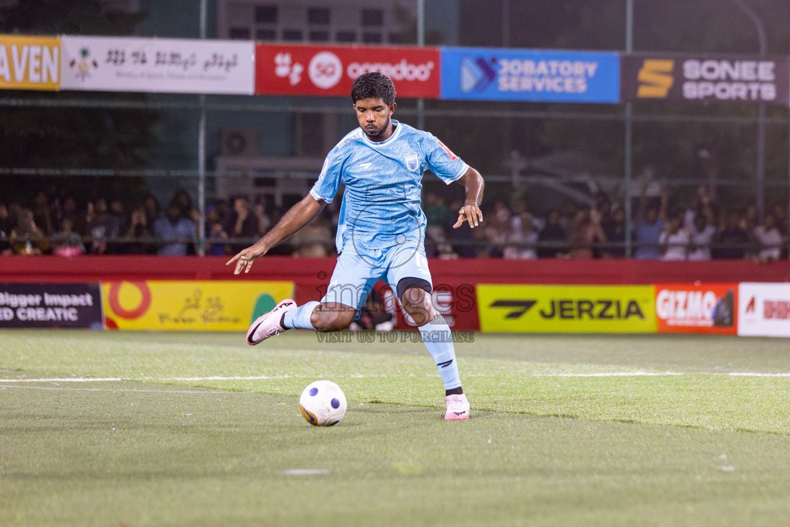 HA Dhidhdhoo vs HA Vashafaru in Day 5 of Golden Futsal Challenge 2025 on Thursday, 9th January 2025, in Hulhumale', Maldives 
Photos: Hassan Simah / images.mv