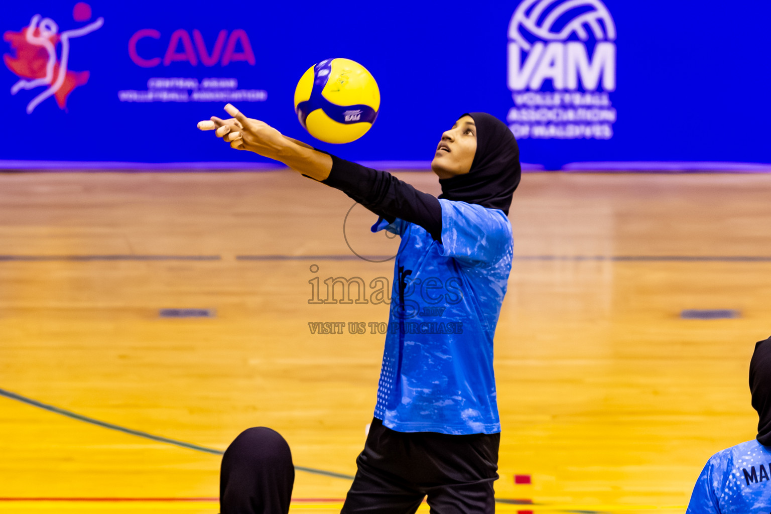 Male' City Team 1 vs Male' City Team 3 in the Finals of MILO Raajje Volley Junior Championship 2025 (U19 Girls) was held in Social Center Indoor Hall, Maldives on Sunday, 28th September 2025. Photos: Nausham Waheed / images.mv