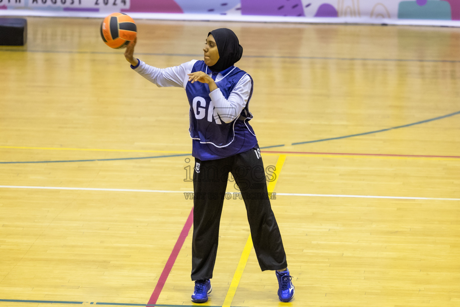 Day 8 of 25th Inter-School Netball Tournament was held in Social Center at Male', Maldives on Sunday, 18th August 2024.