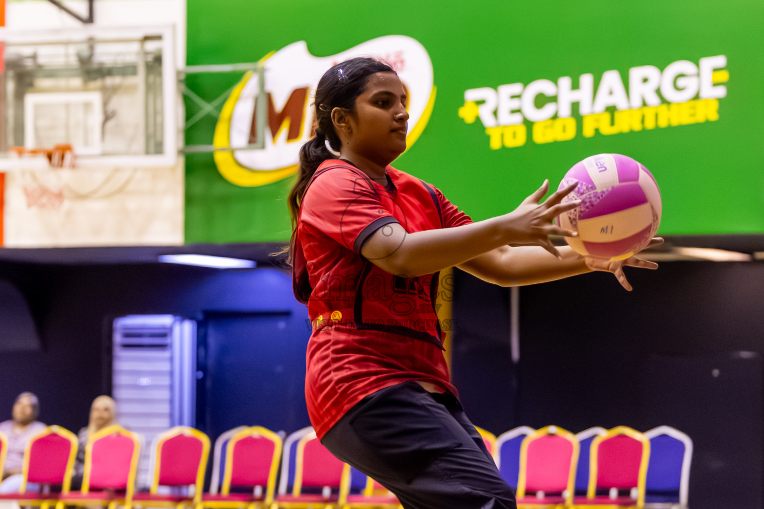 C Matrix vs Xenith SC in Day 7 of 24th Milo Netball Association Championship was held in Social Center at Male', Maldives on Sunday, 7th September 2025. Photos: Nausham Waheed / images.mv